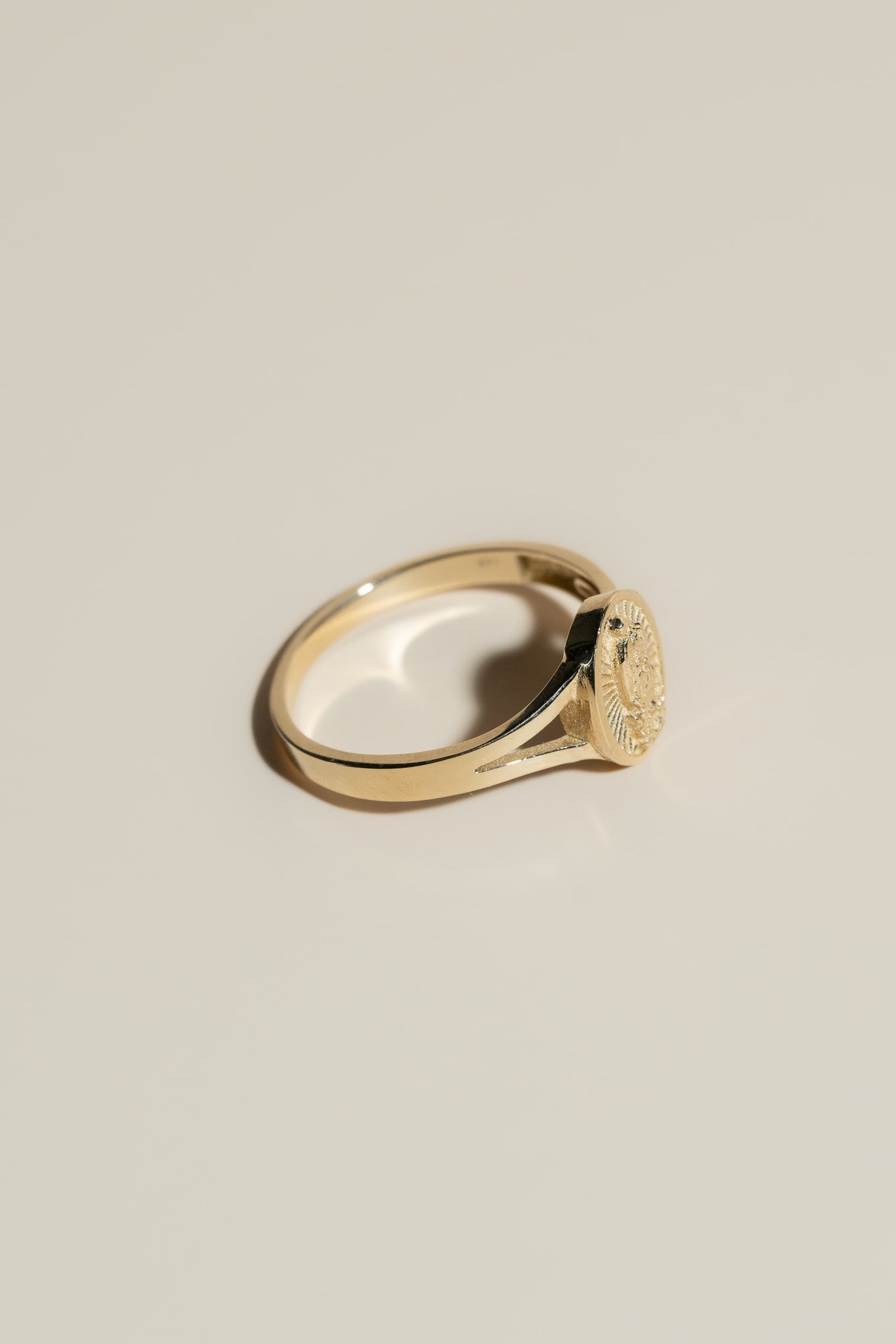 14K Solid Gold Virgen de Guadalupe Ring – Cadena Collective