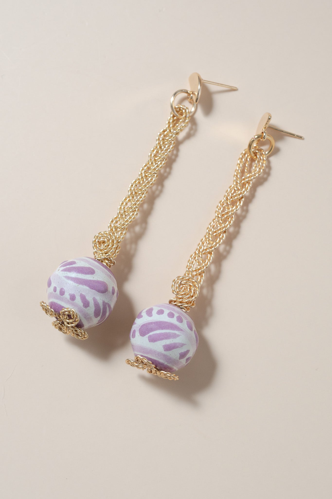 Talavera Drop Earrings Modern Mexican Artisan Jewelry – Cadena