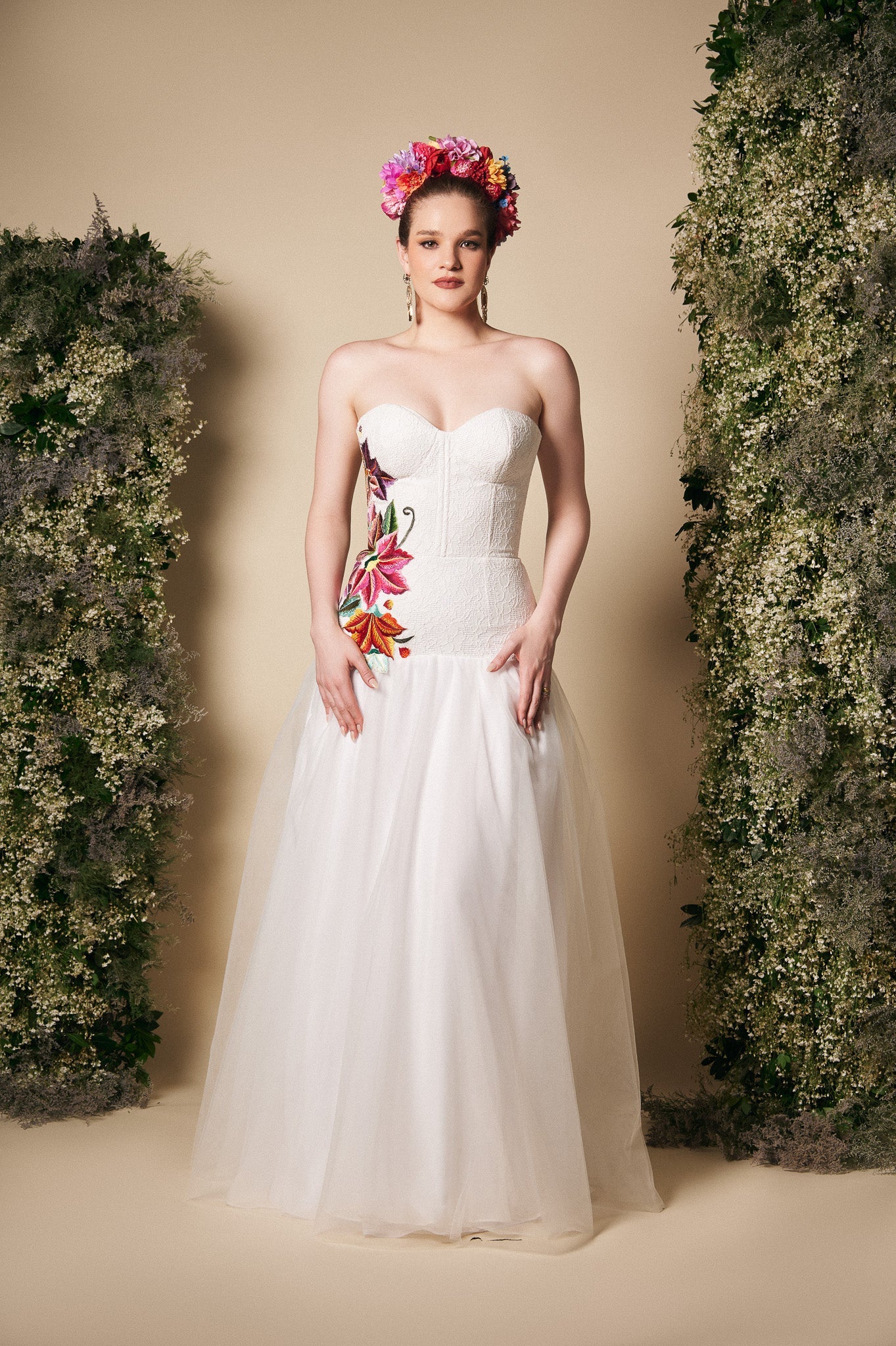 lace dresses for wedding party Ivory Lace Off The Shoulder Backless Split Wedding Dress WD511 US6 / White