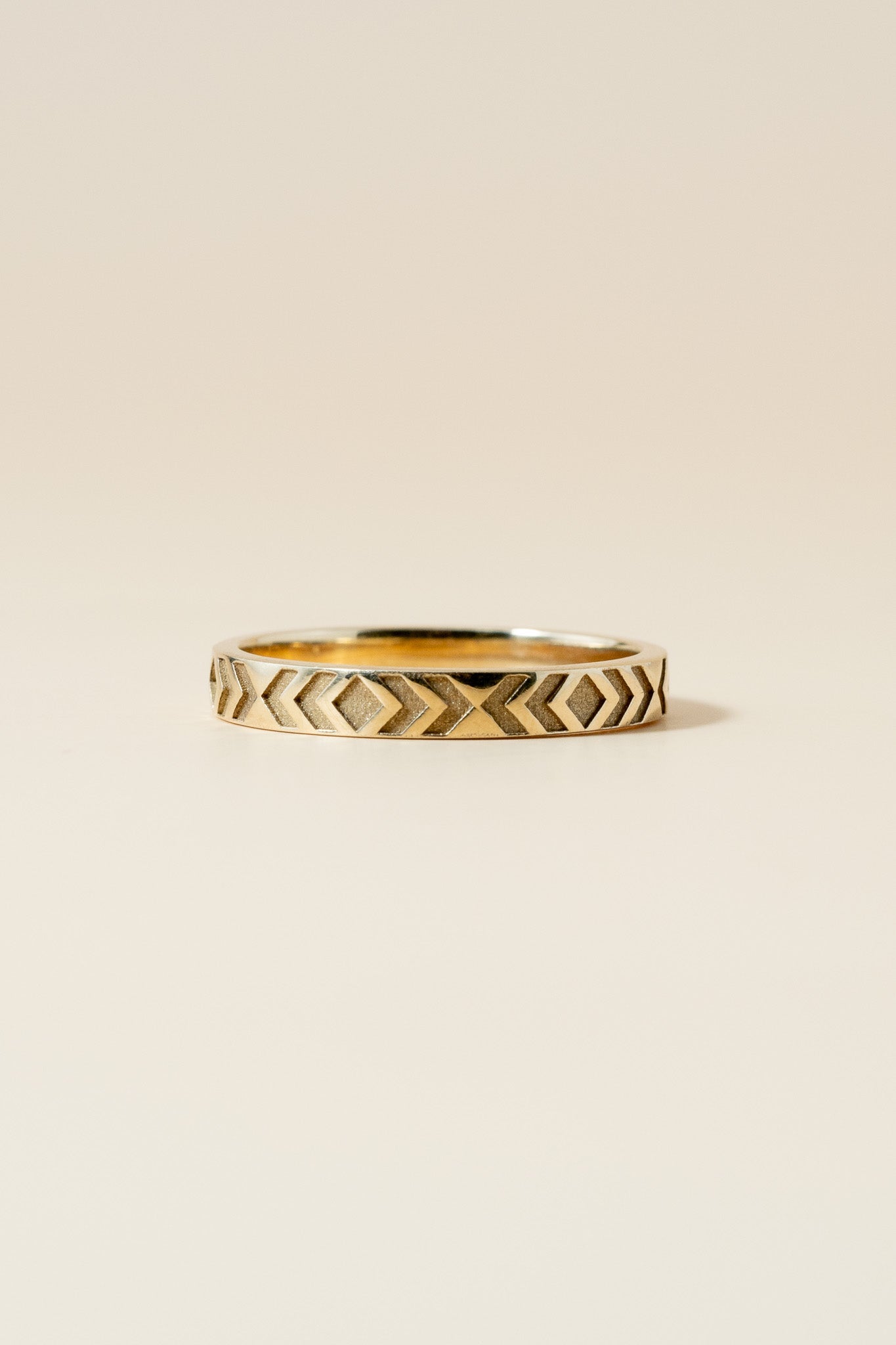 14K Chevron Band - Cadena Collective