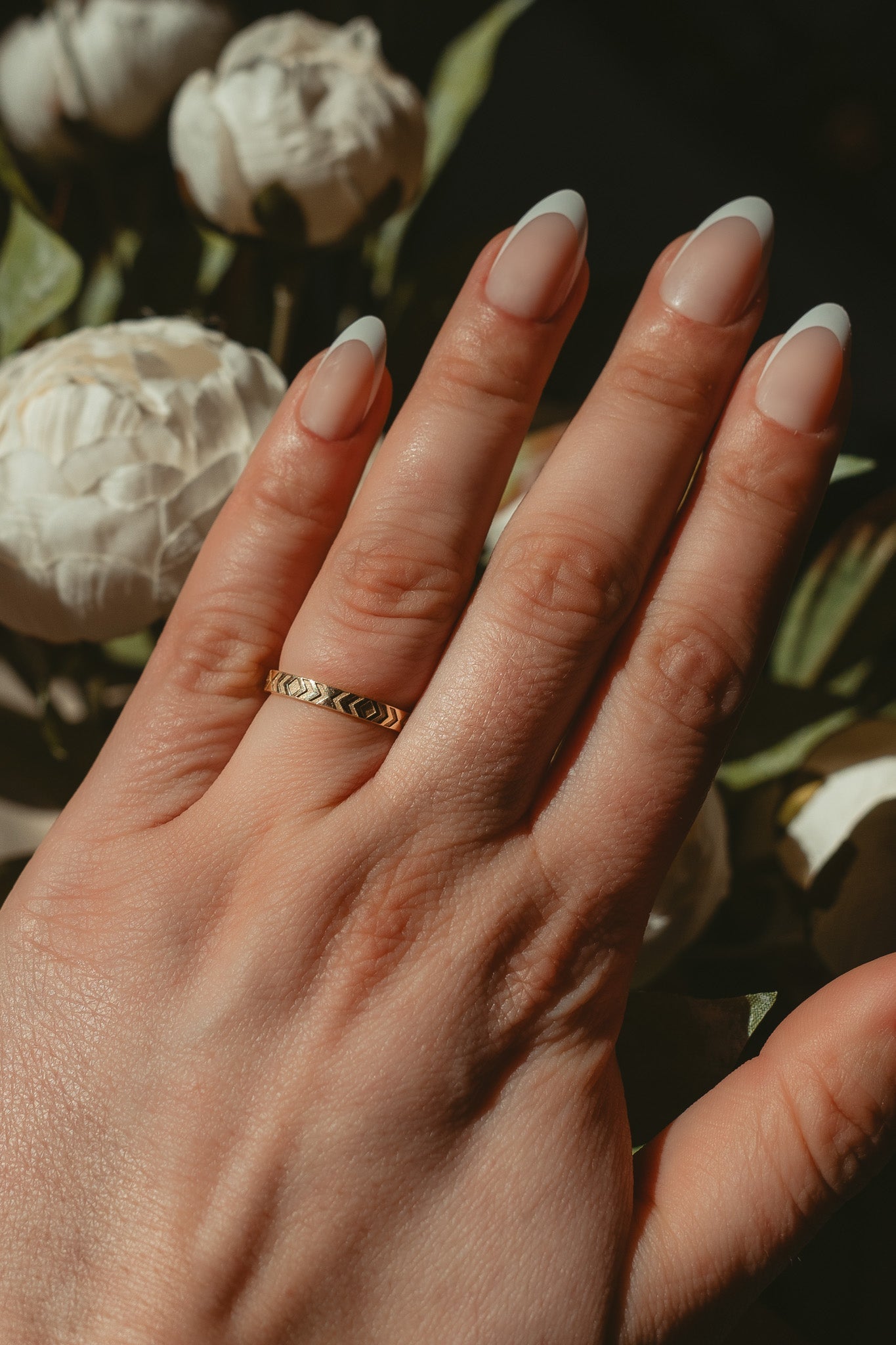 14K Chevron Band - Cadena Collective