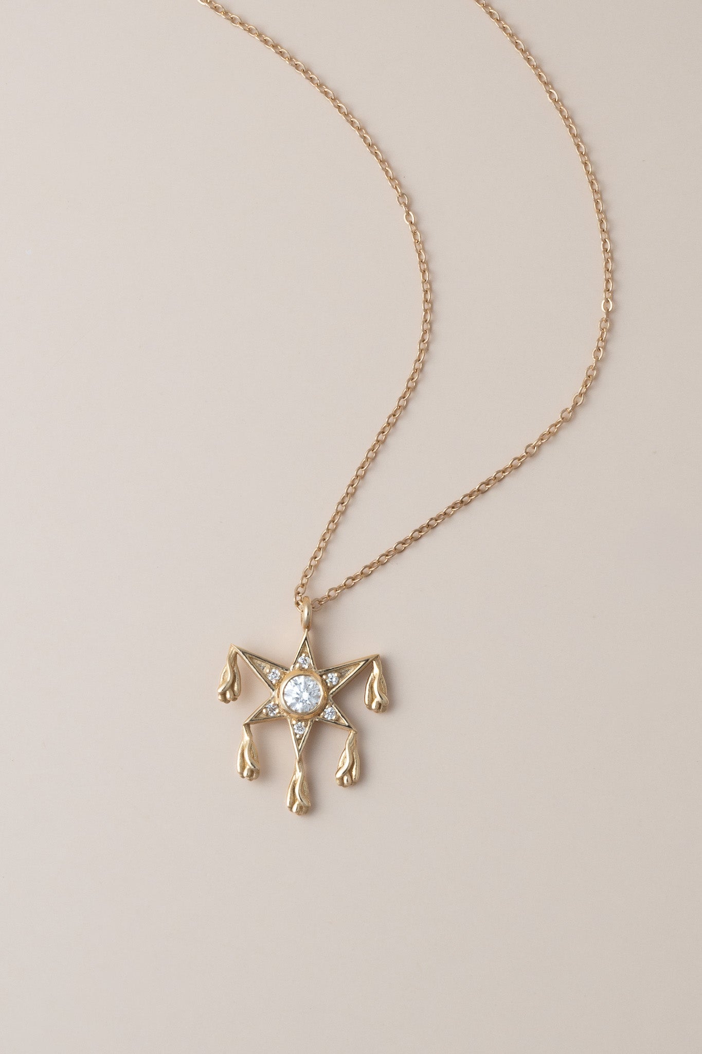 14K Diamond Piñata Necklace - Cadena Collective