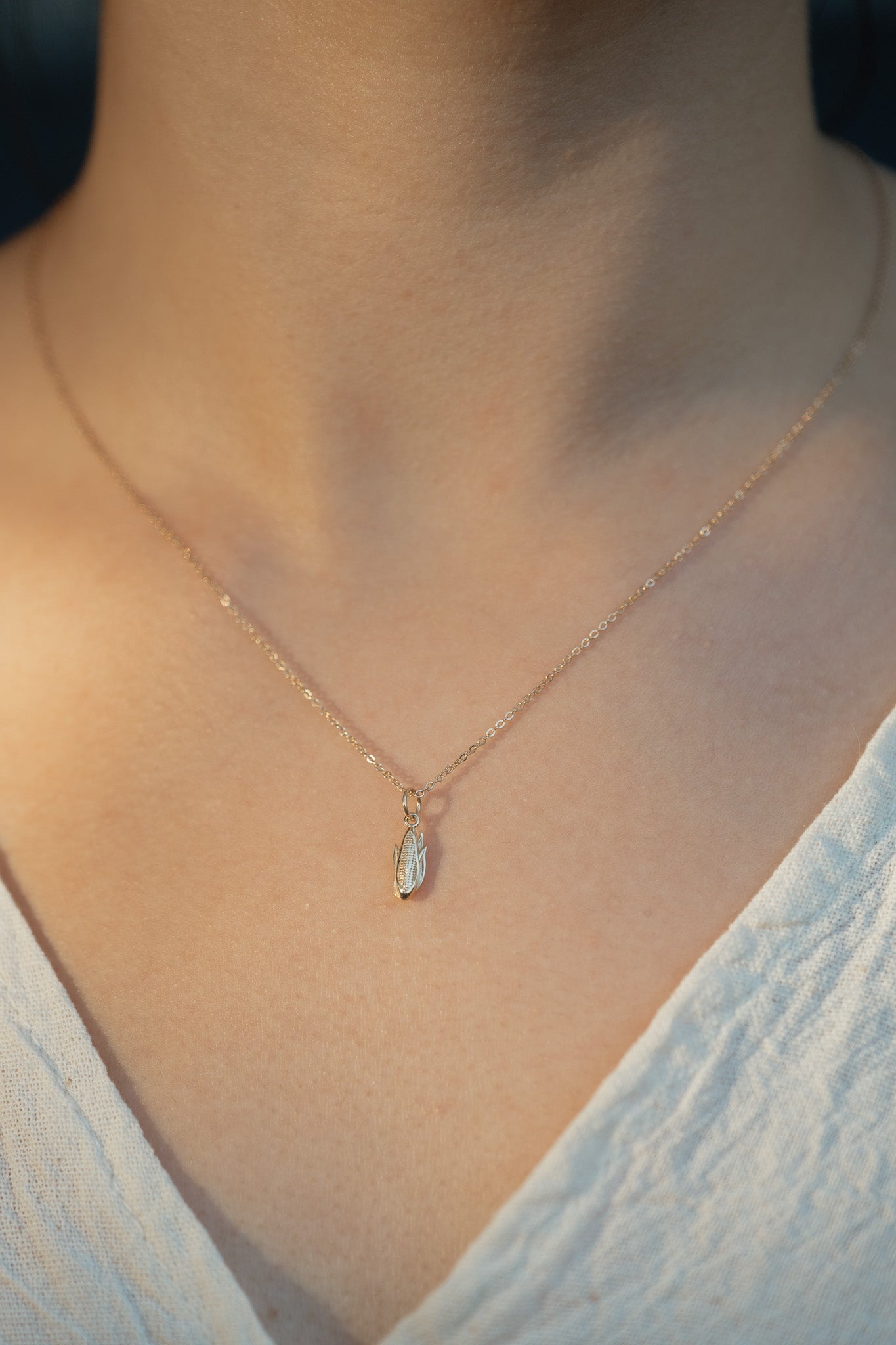 14K Elote Necklace - Cadena Collective