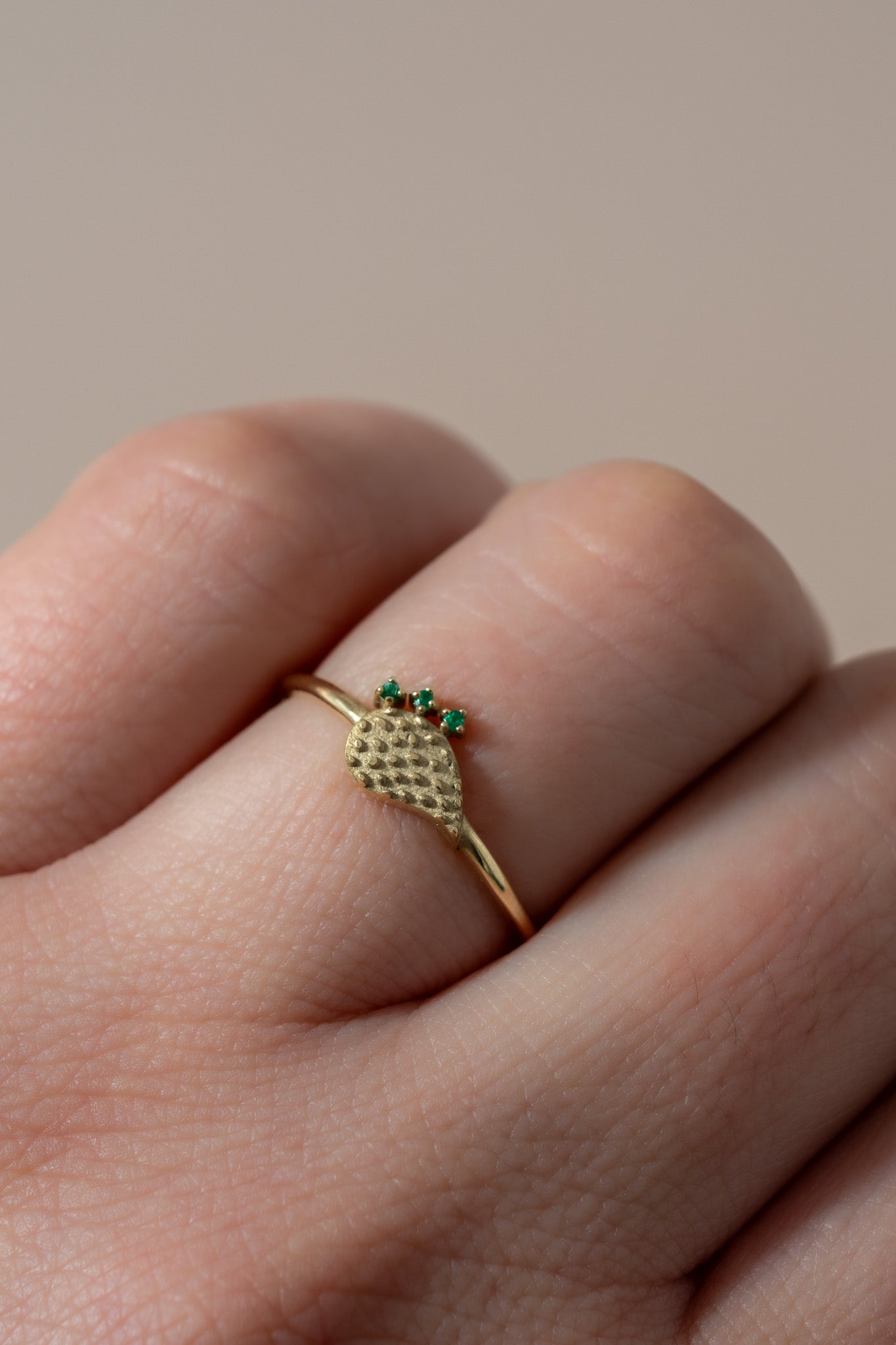 14K Emerald Nopalito Ring - Cadena Collective
