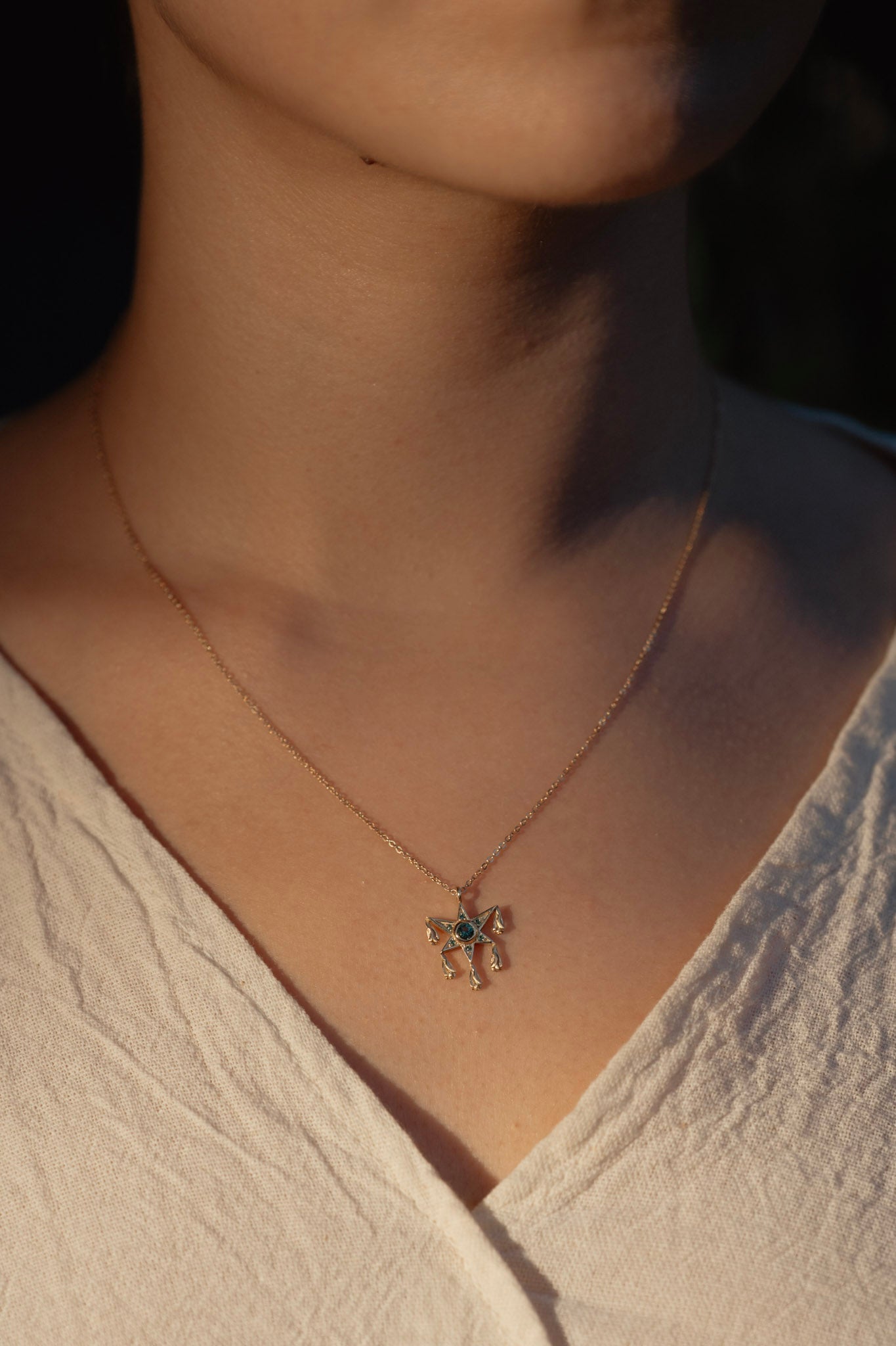 14K Emerald Piñata Necklace - Cadena Collective