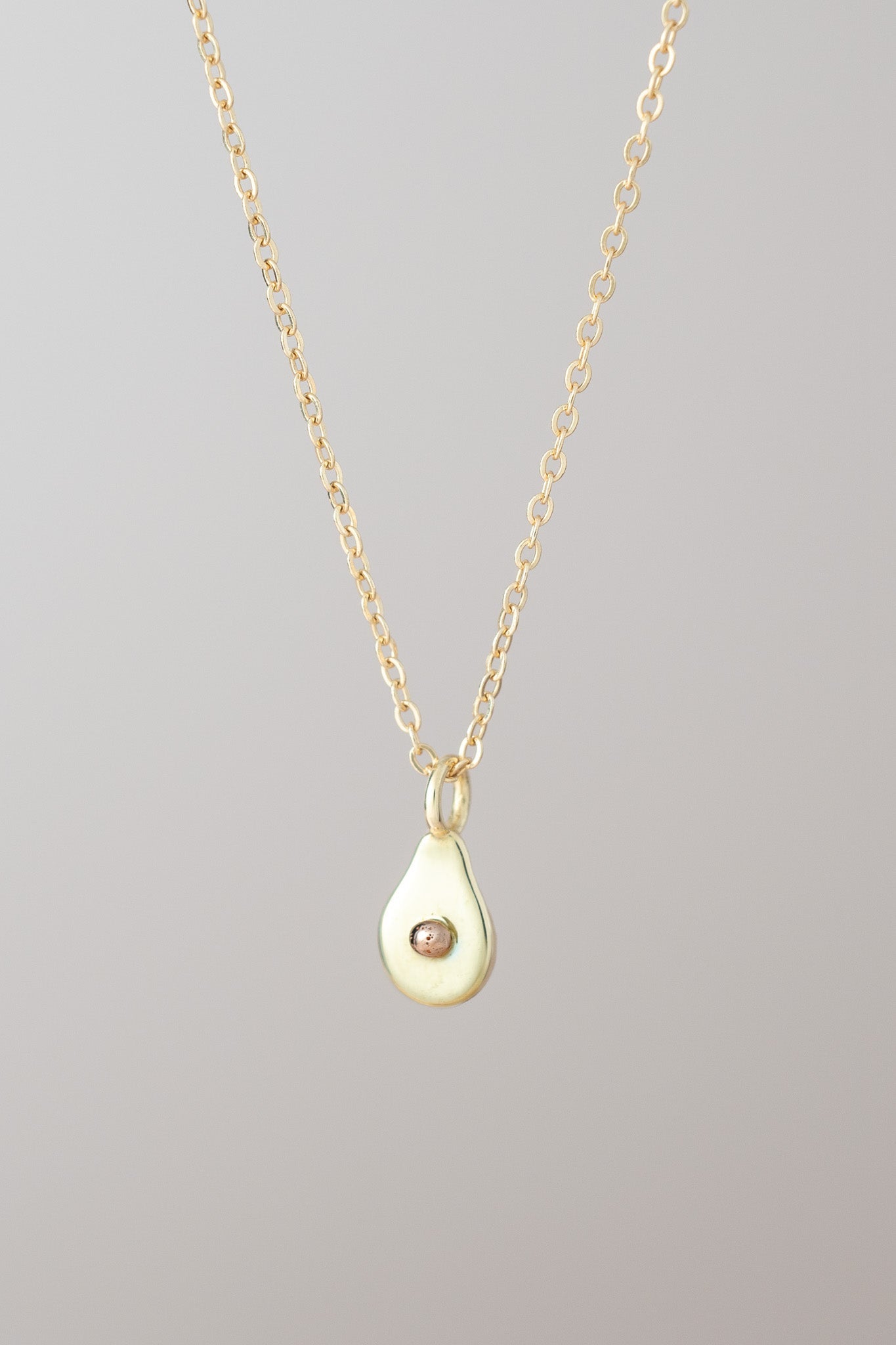 14K Mini Avocado Necklace - Cadena Collective