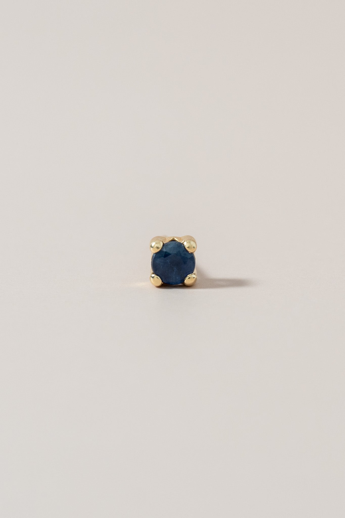 14K Mini Blue Sapphire Stud - Cadena Collective