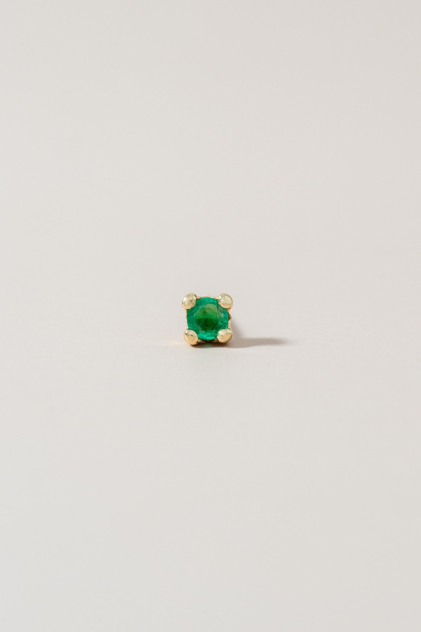 14K Mini Emerald Stud - Cadena Collective
