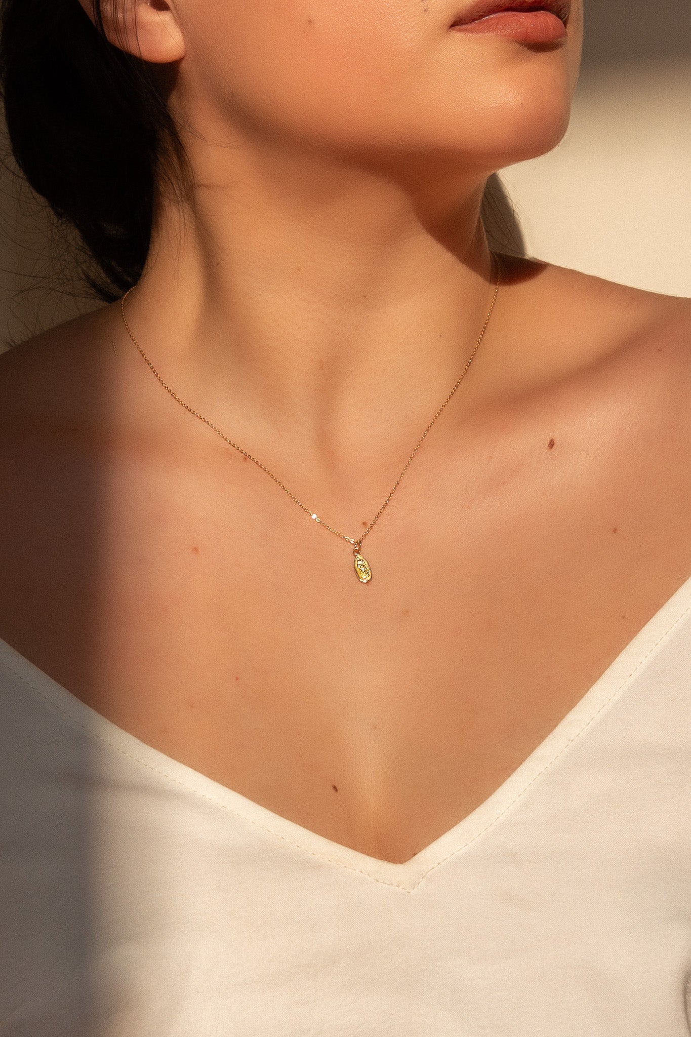 14K Mini Guadalupe Necklace - Cadena Collective