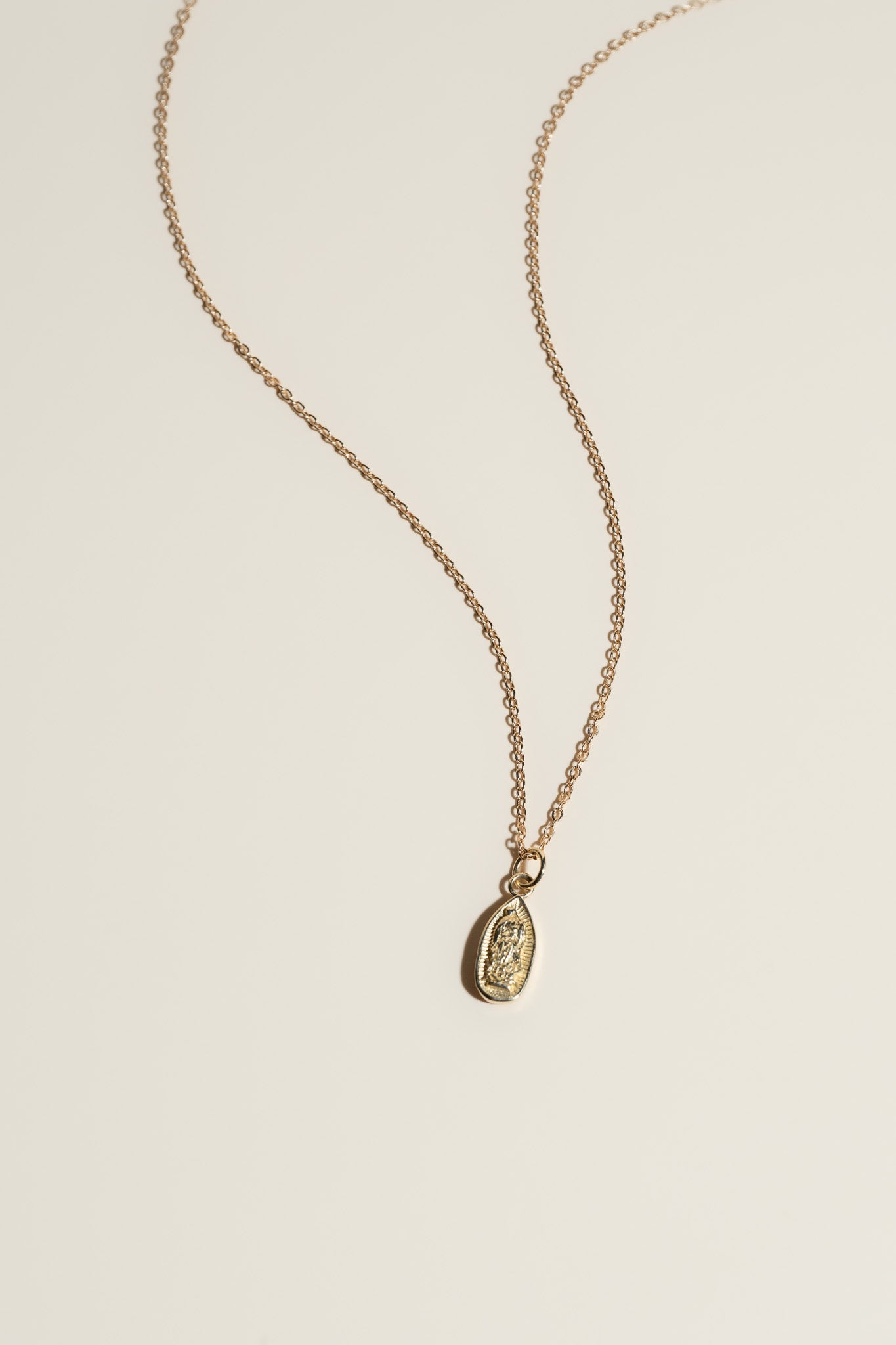 14K Mini Guadalupe Necklace - Cadena Collective