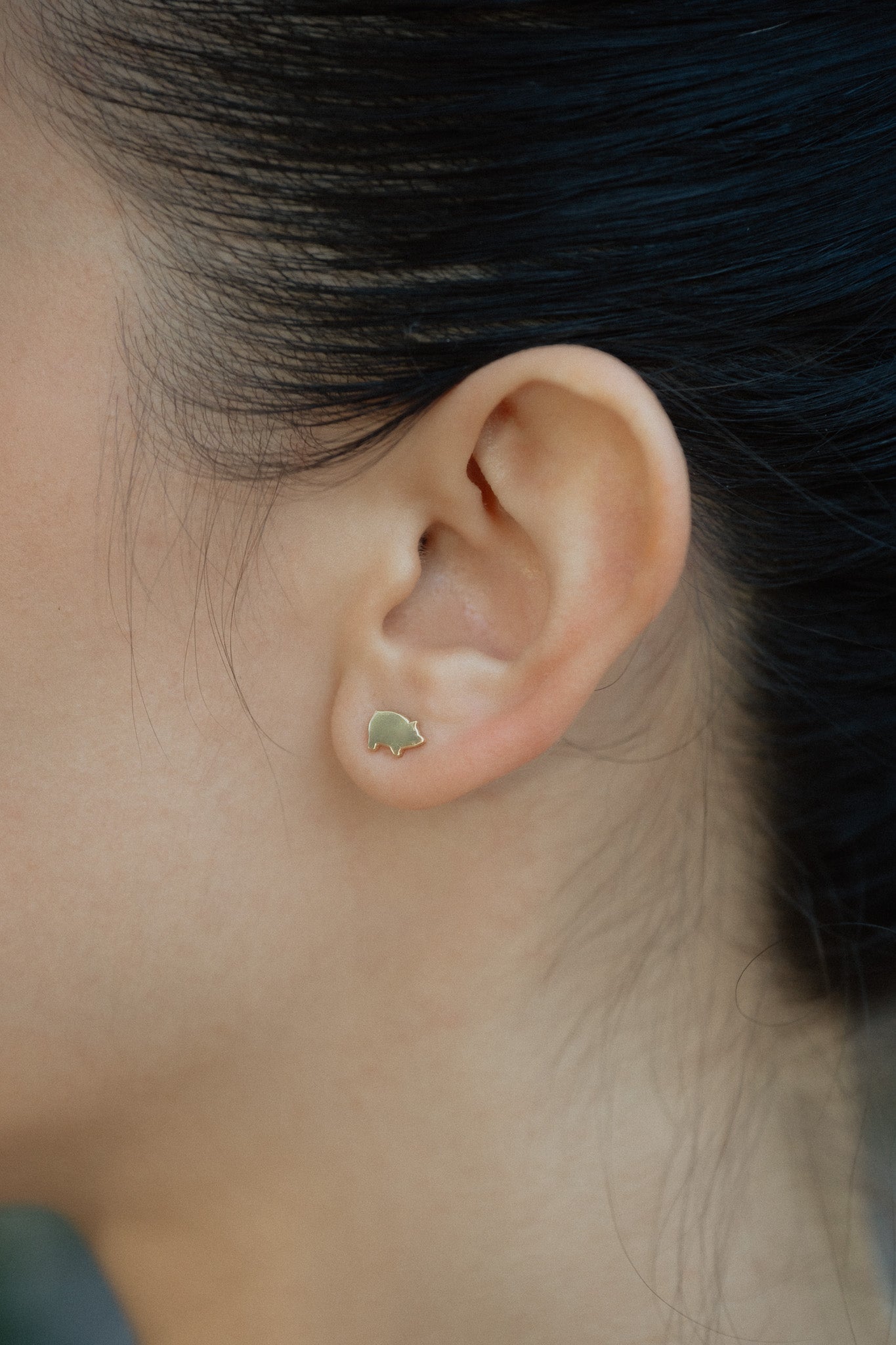 14K Mini Marranito Stud - Cadena Collective