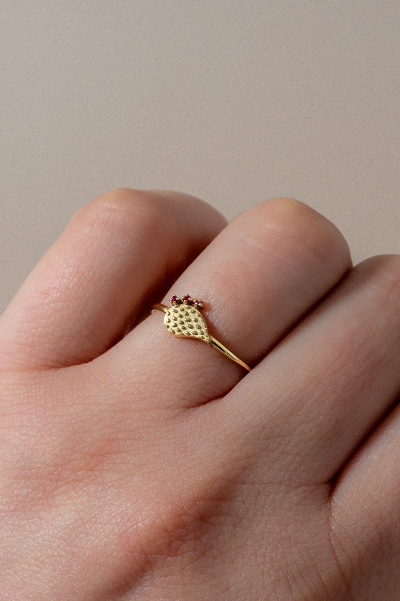 14K Ruby Nopalito Ring - Cadena Collective