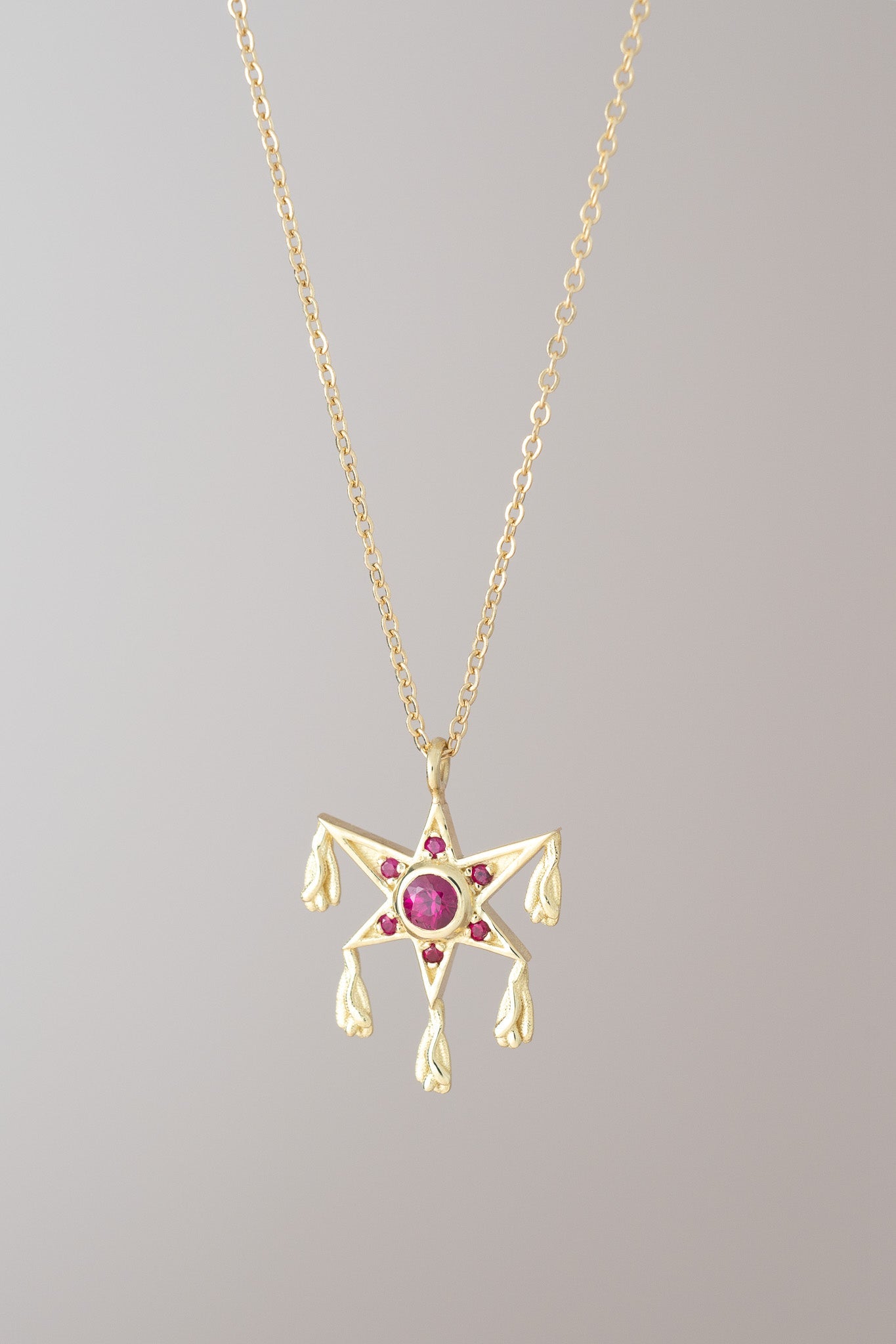 14K Ruby Piñata Necklace - Cadena Collective