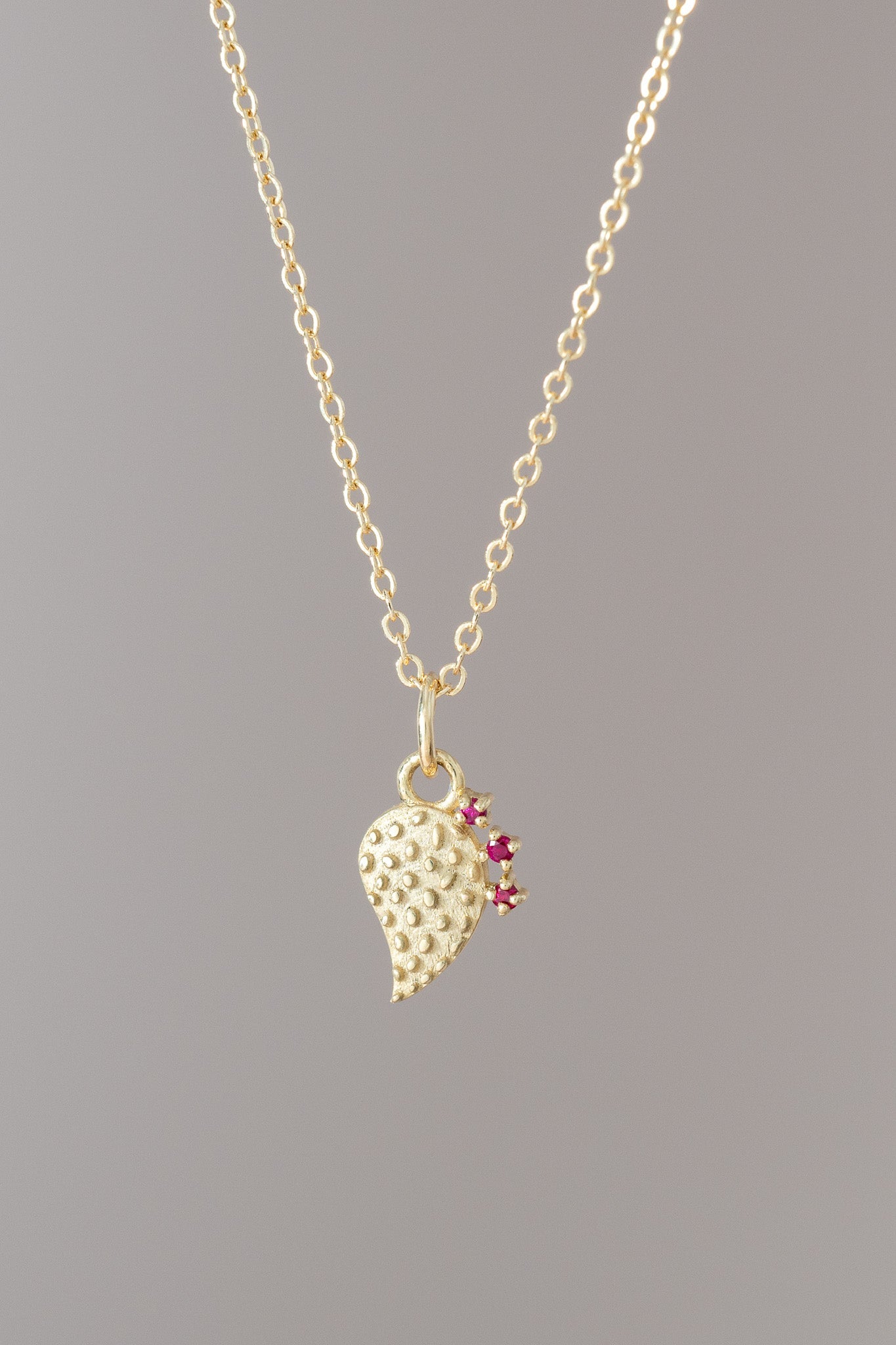 14K Ruby Tunas Nopalito Necklace  - Cadena Collective