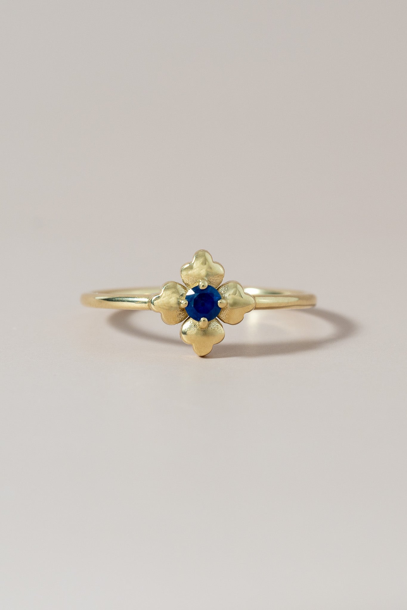 14K Sapphire Clover Talavera Ring - Cadena Collective
