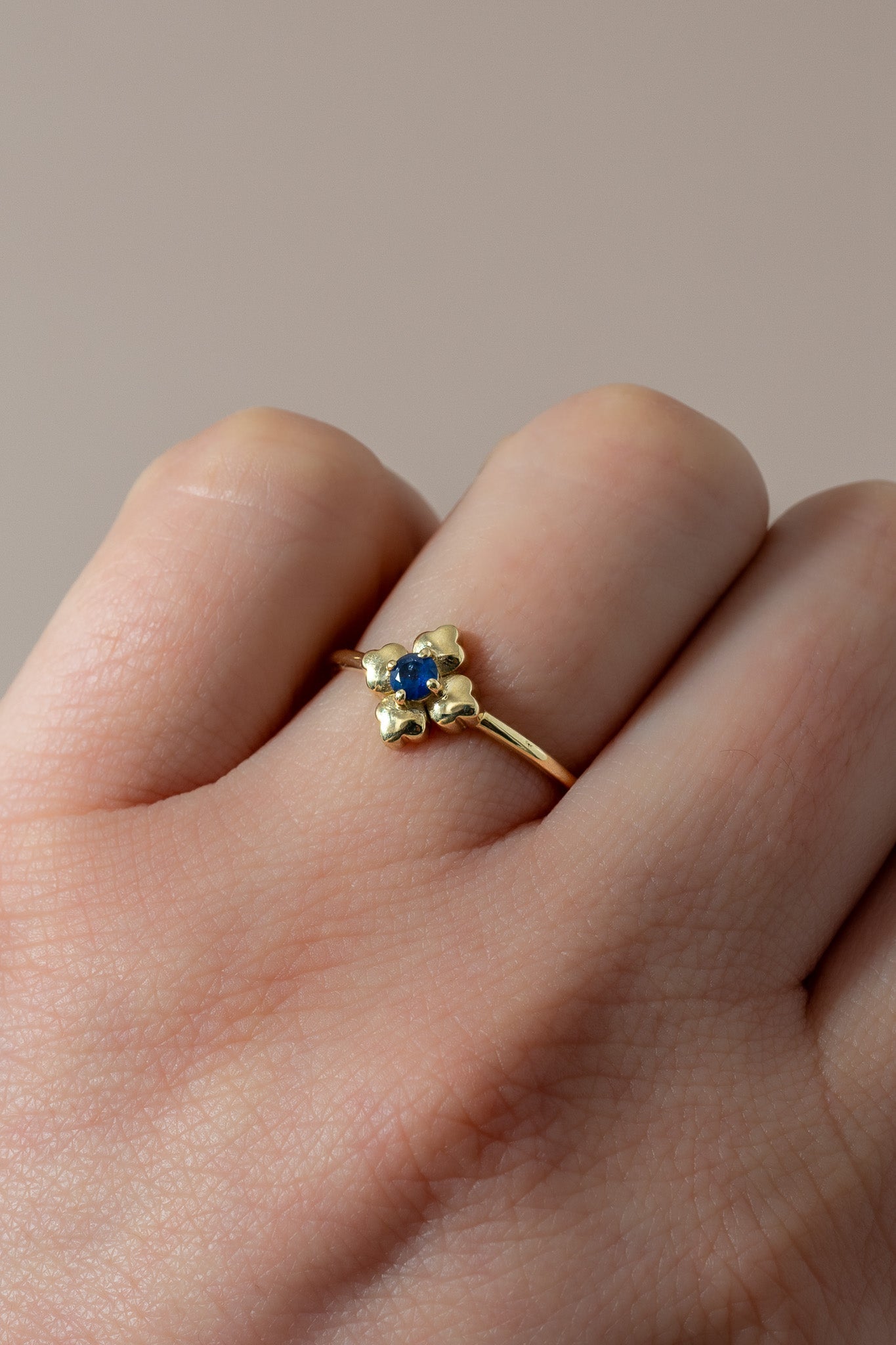 14K Sapphire Clover Talavera Ring - Cadena Collective
