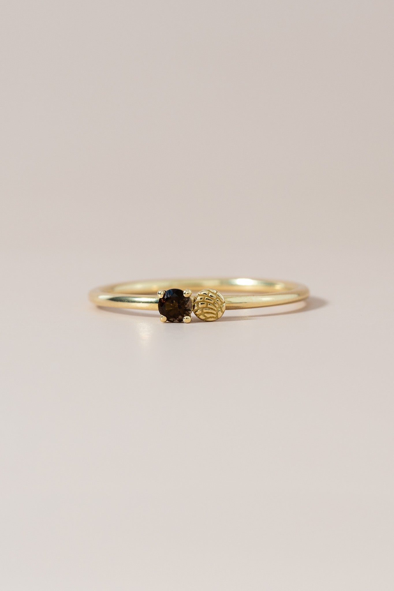 14K Smokey Topaz Cafe & Concha Ring - Cadena Collective