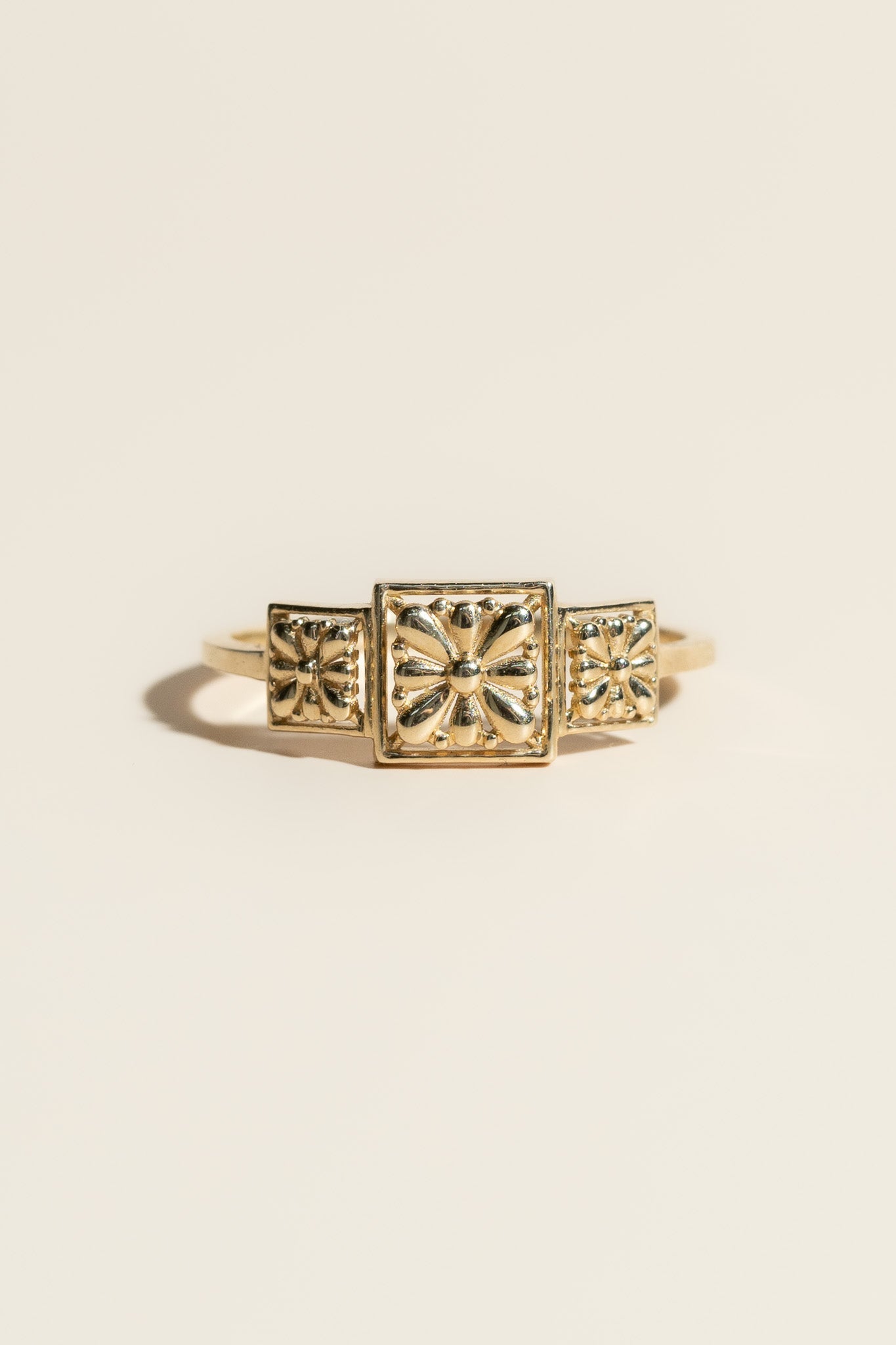 14K Tres Flores Talavera Ring - Cadena Collective