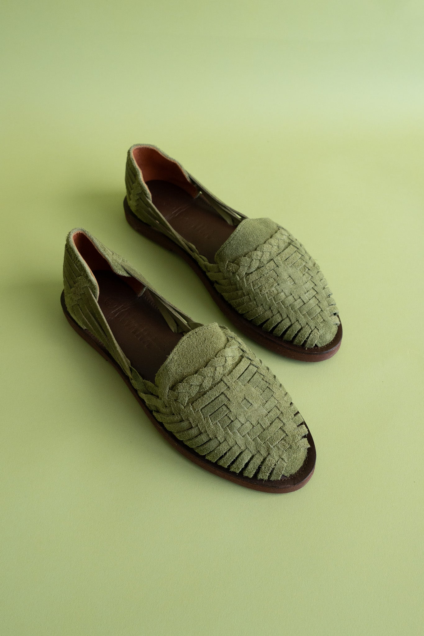 Andy Suede Huarache Sandal Olive