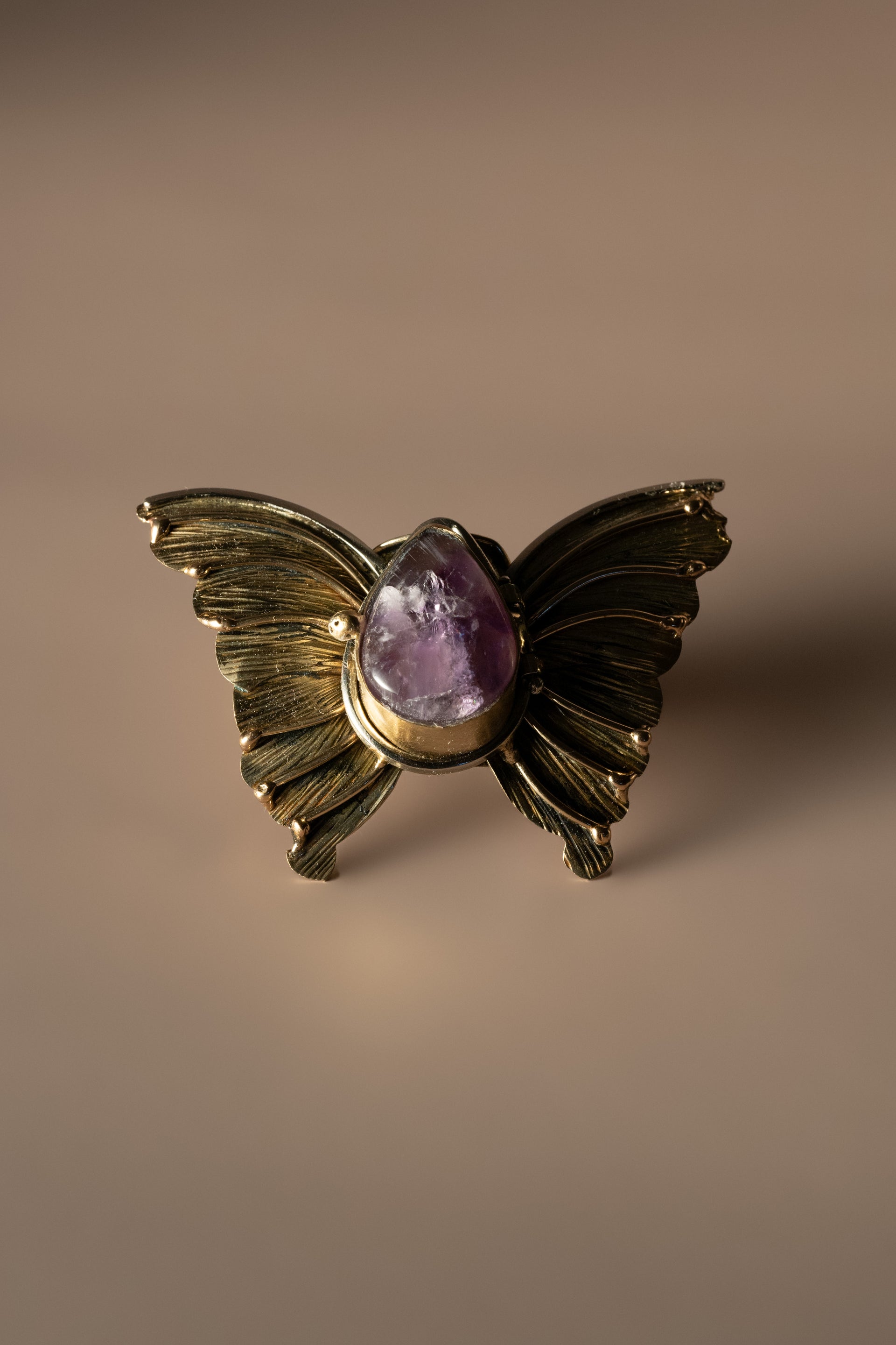 Metamorphosis Butterfly Ring - Amethyst