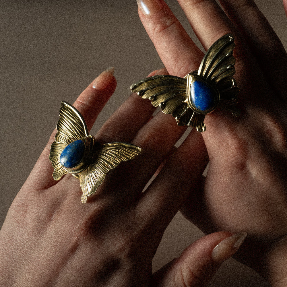 Metamorphosis Butterfly Ring Lapis Lazuli - Main Image