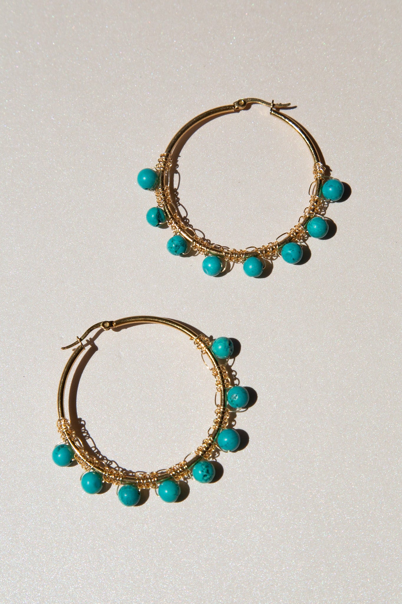 Turquoise Hoop Earrings
