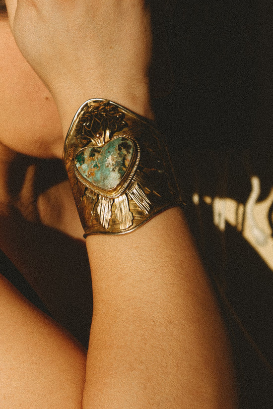 Turquoise Corazon Cuff Bracelet
