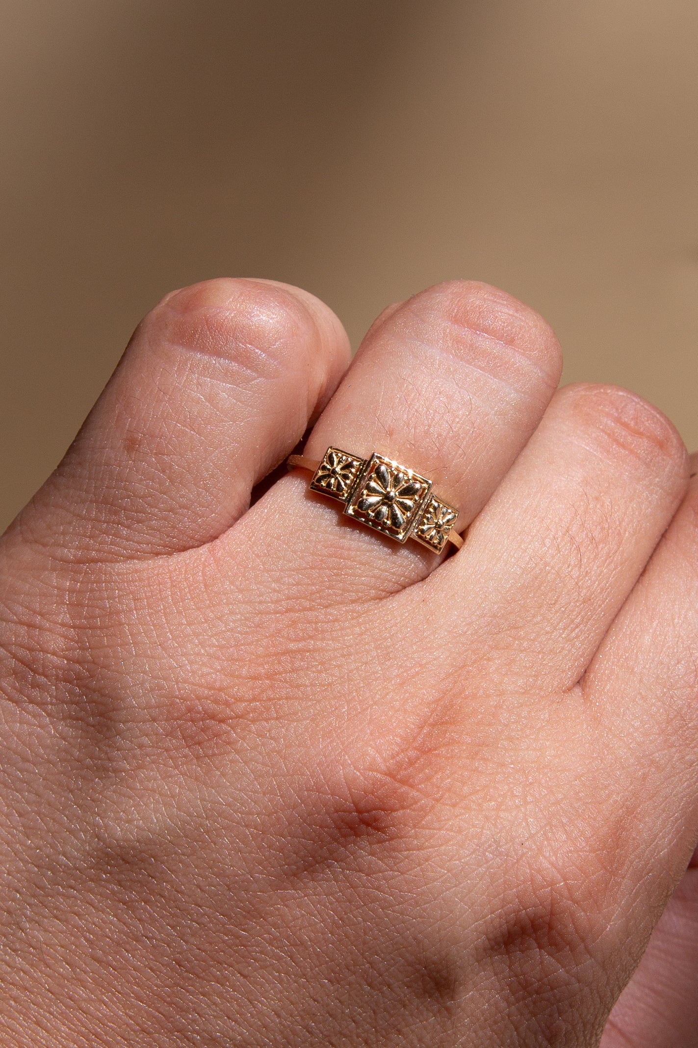 Tres Flores Talavera 14K Ring