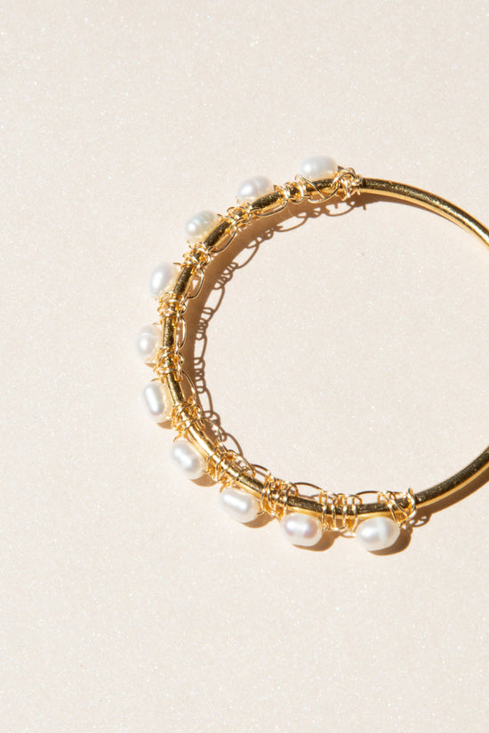 Pearl Hoop Earrings