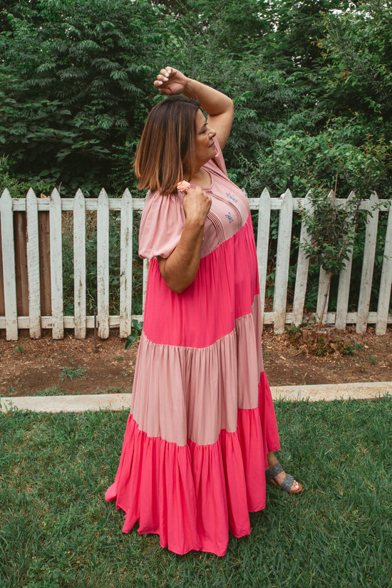 Cadena Bicolor Maxi Dress