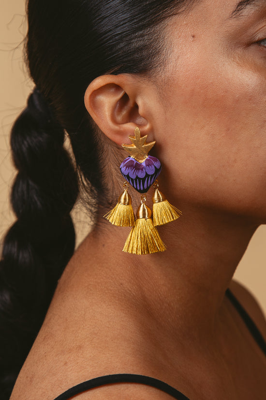 'Lucero' Copal Tassel Earrings
