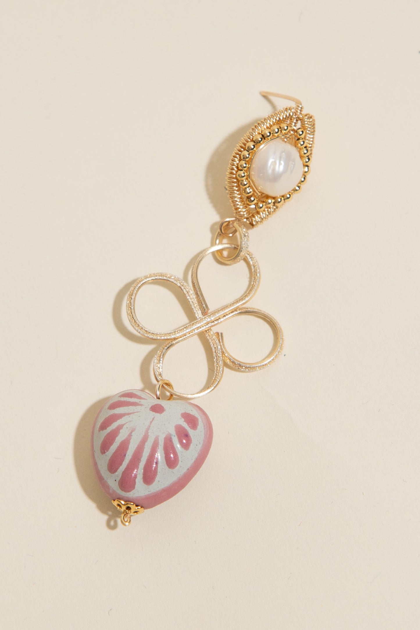 Talavera Perla Corazon Earrings