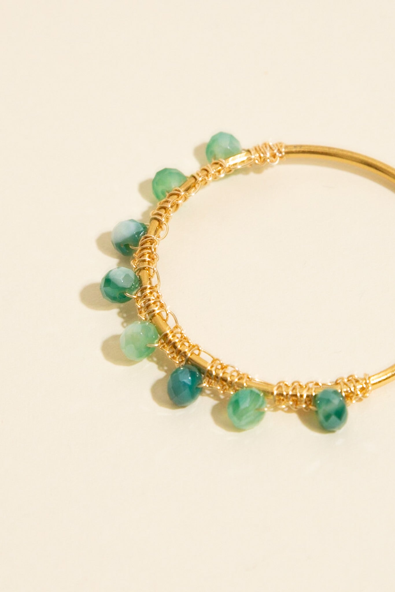 Aqua Hoop Earrings