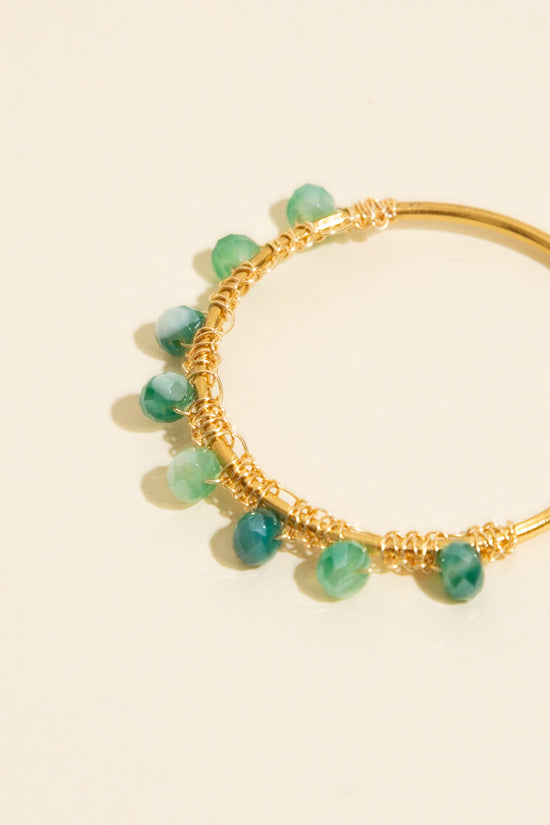 Aqua Hoop Earrings
