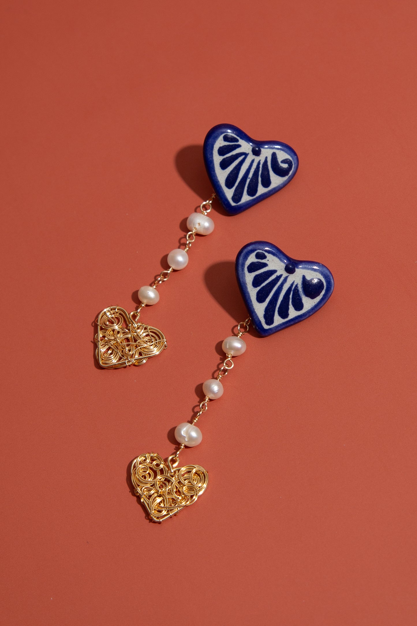 Corazón Talavera Drop Earrings