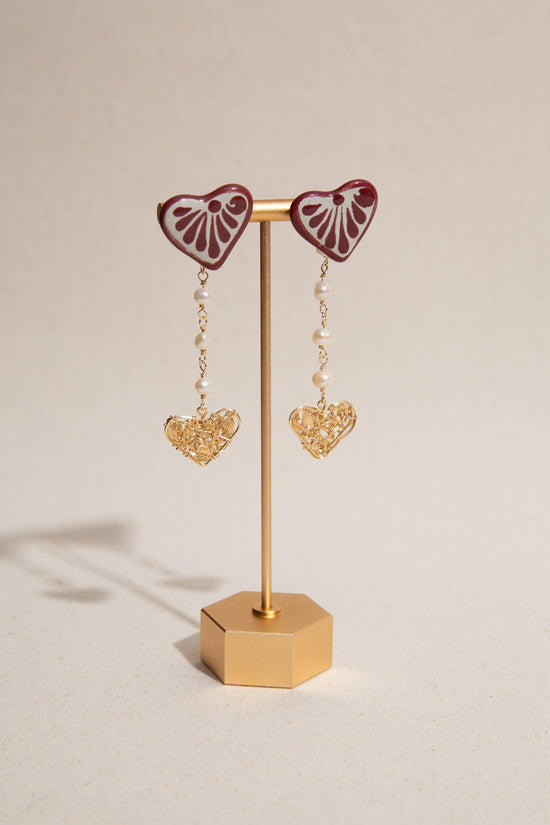 Corazón Talavera Drop Earrings