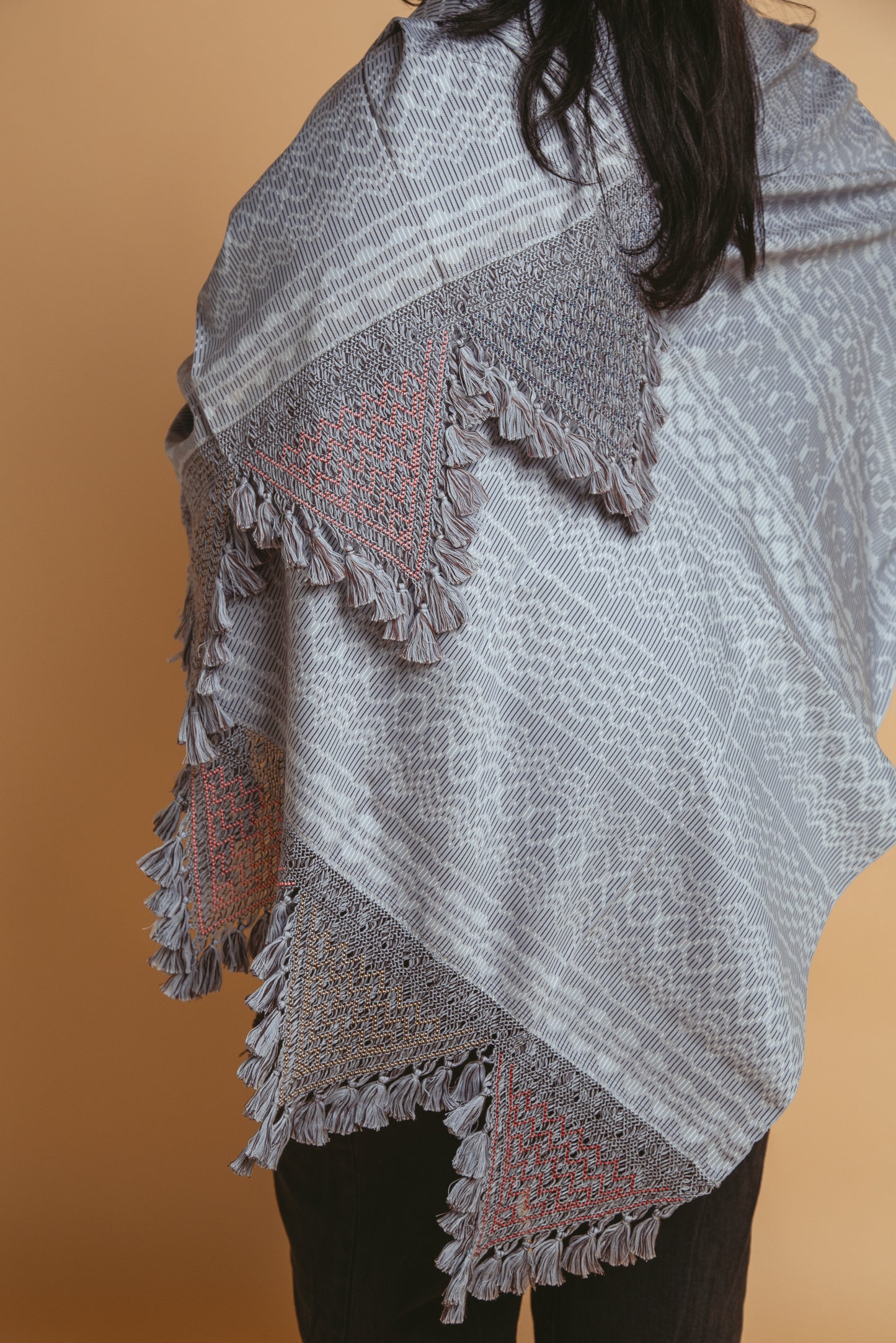 Large Beaded Rebozo - Arcoíris