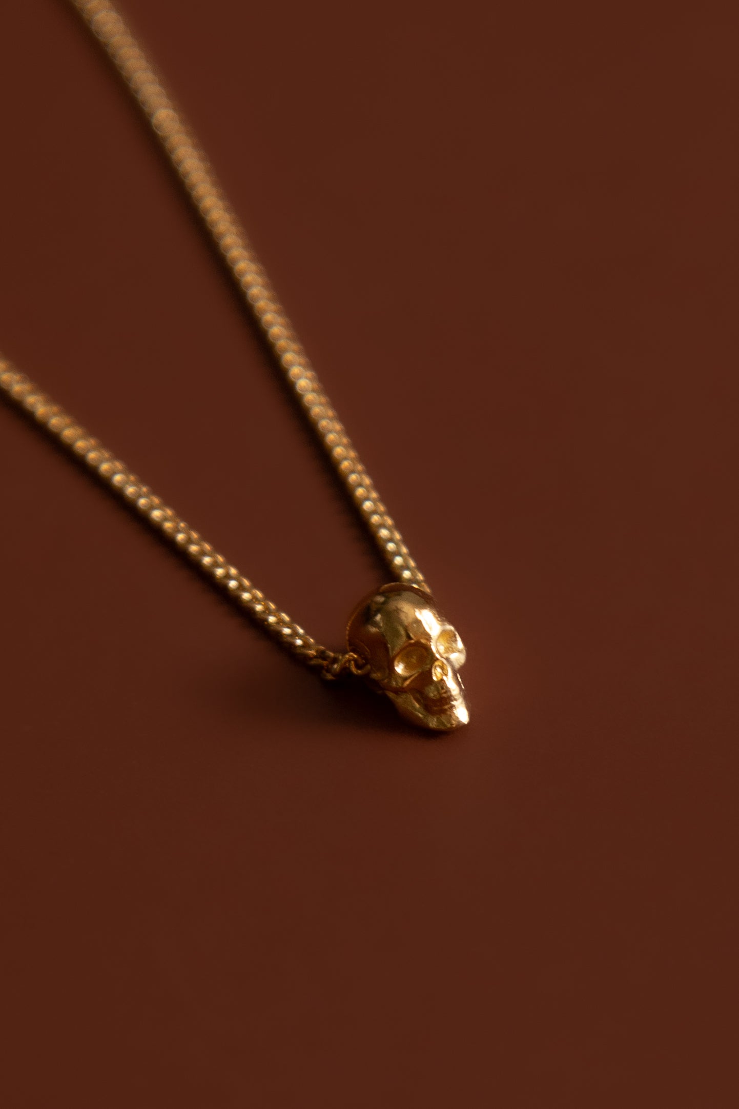 Mini Golden Skull Pendant
