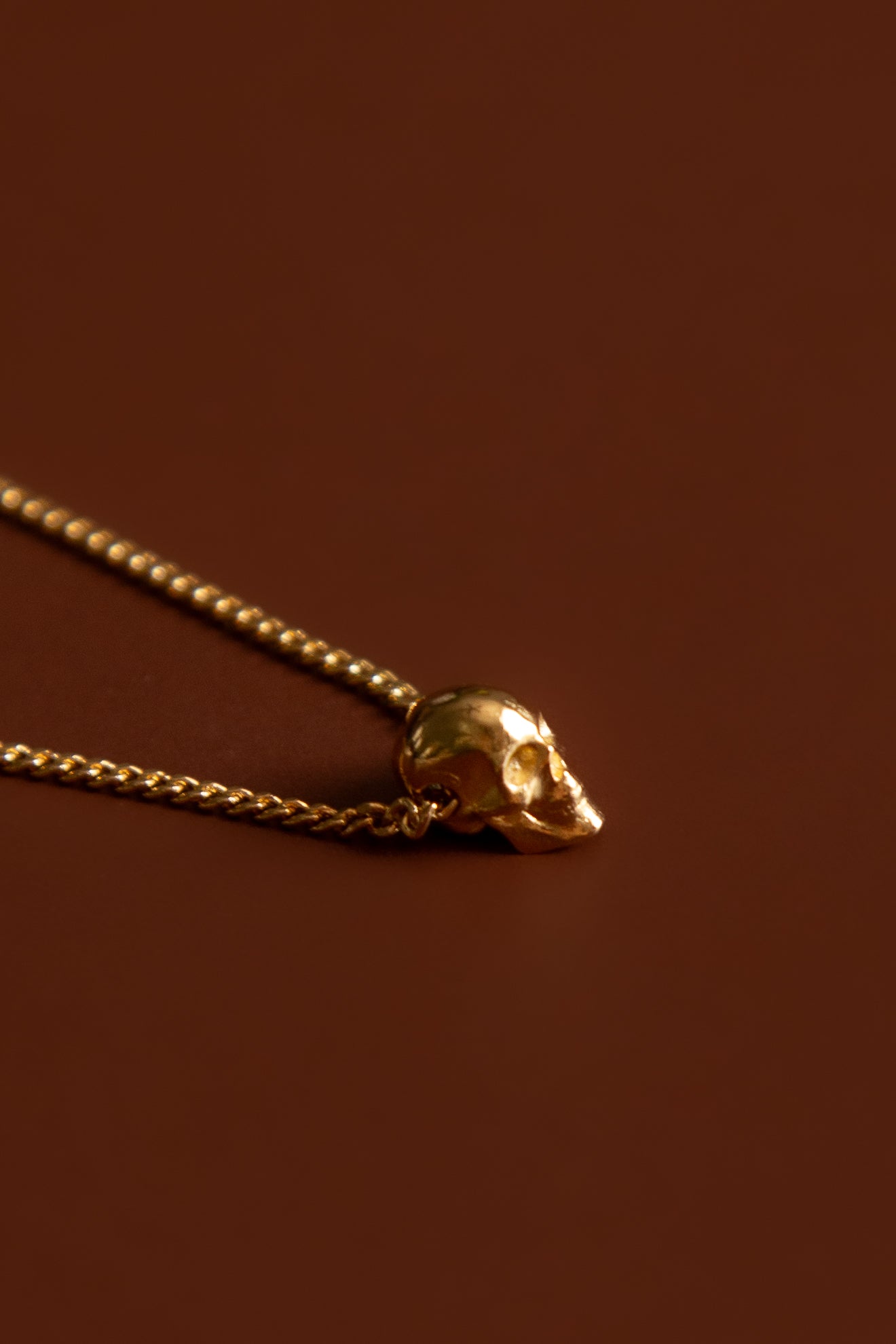Mini Golden Skull Pendant