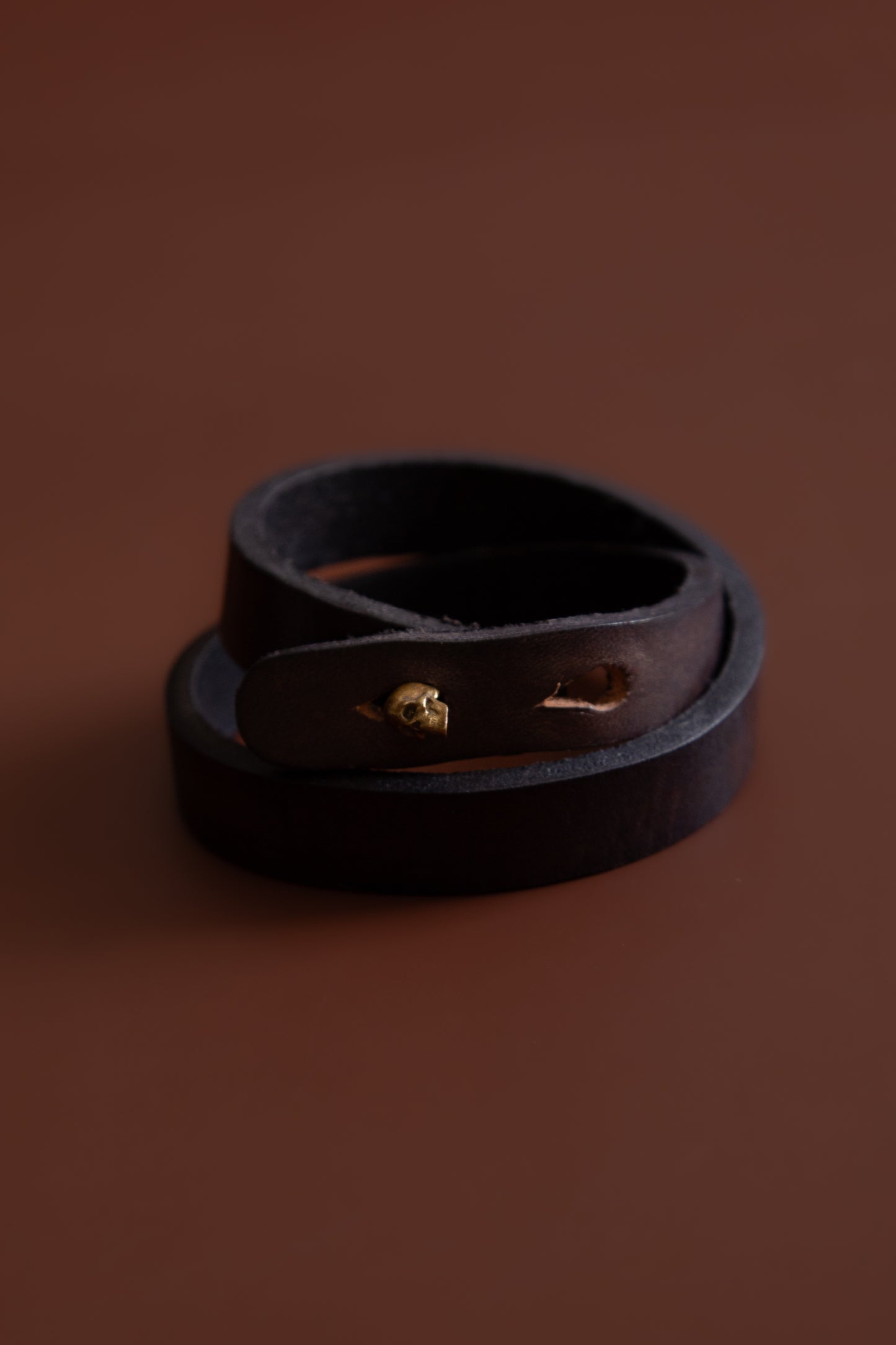 Mini Skull Leather Bracelet