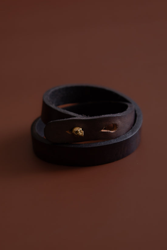 Mini Skull Leather Bracelet