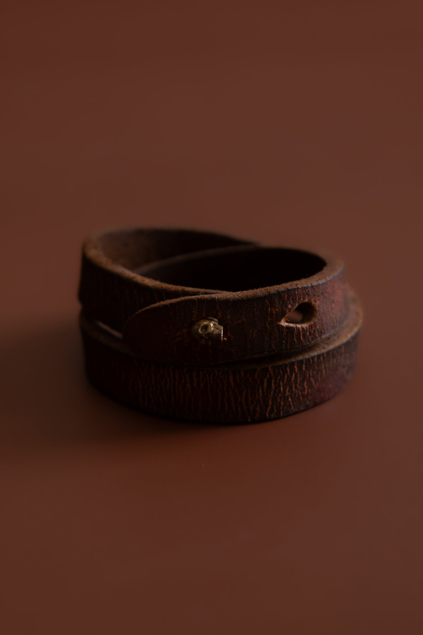 Mini Skull Leather Bracelet