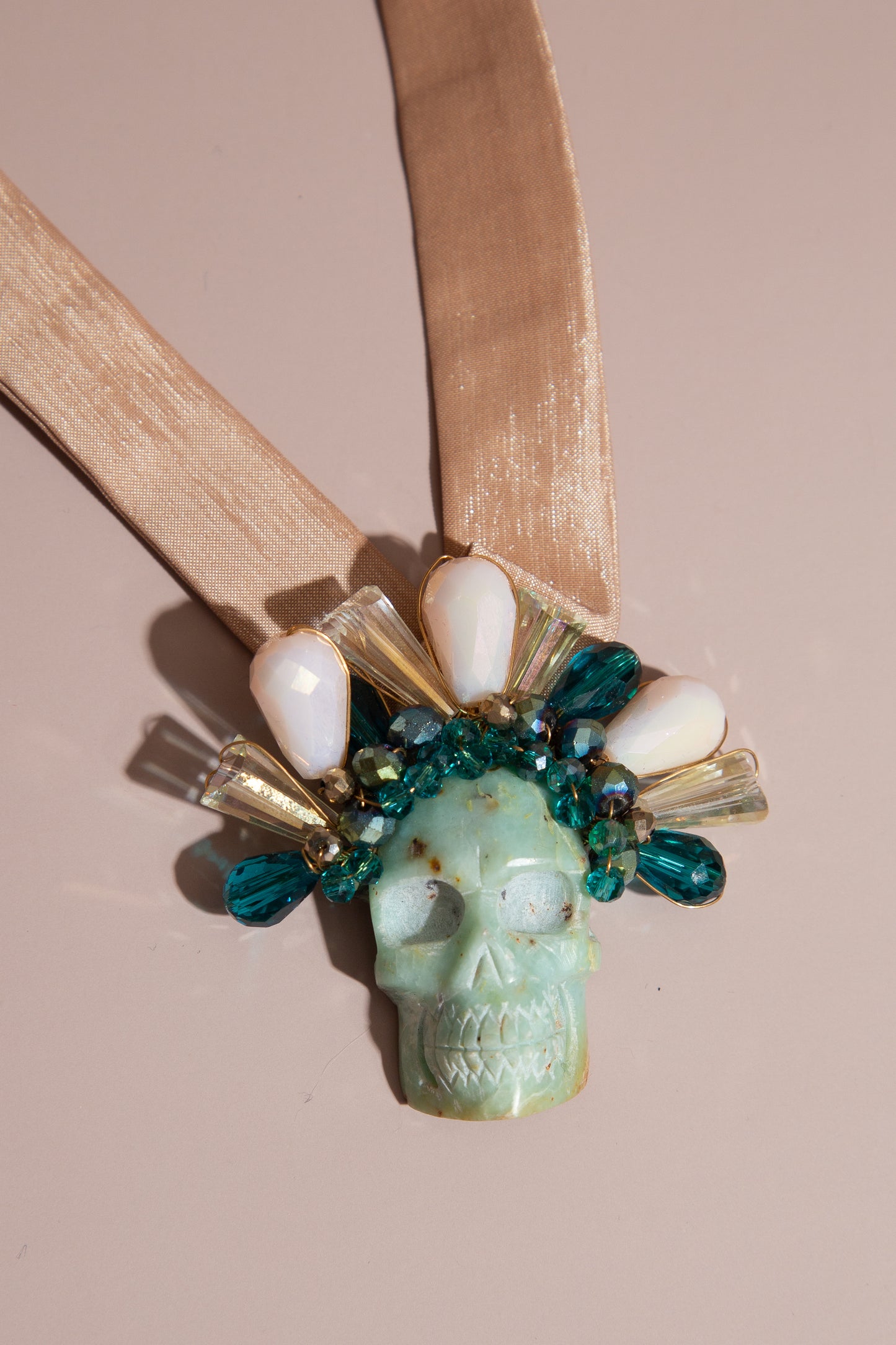 Large Turquoise Skull Necklace