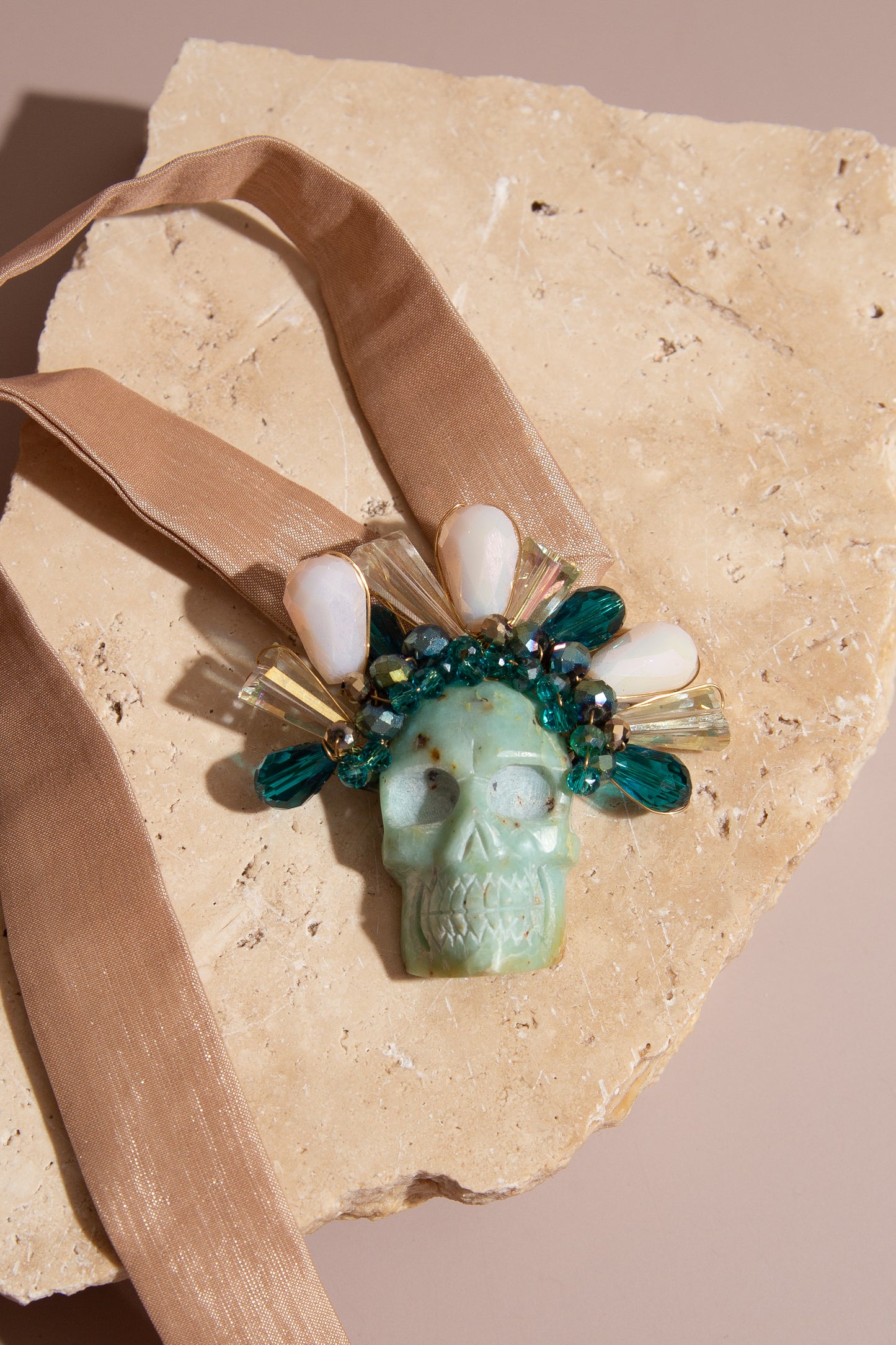 Large Turquoise Skull Necklace