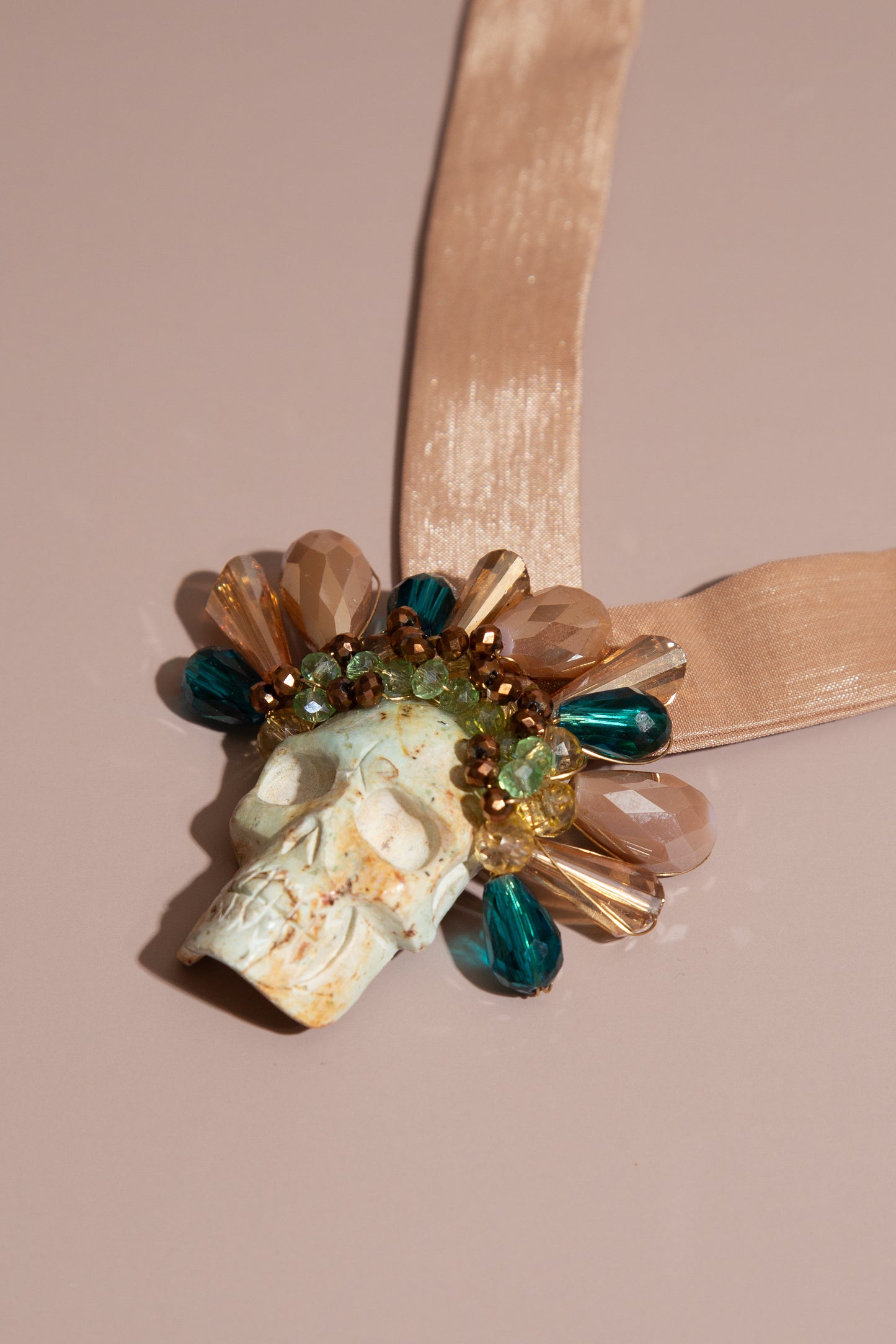 Large Turquoise Skull Necklace