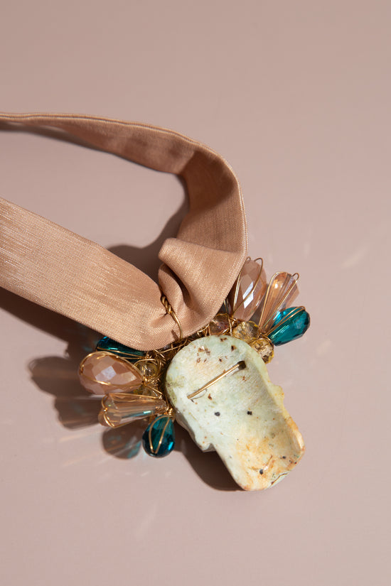 Large Turquoise Skull Necklace