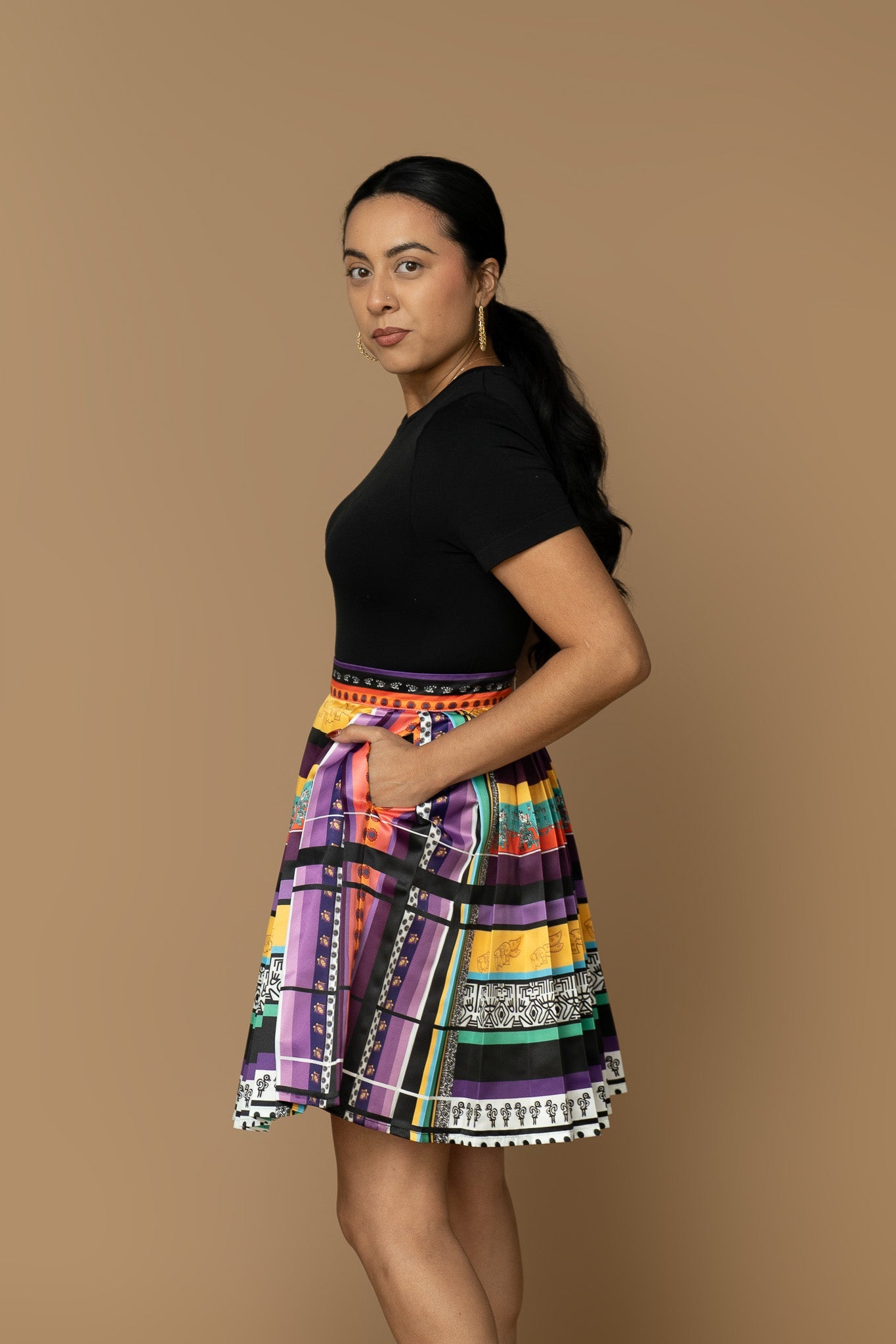 Amate Pleated Skirt - Cadena Collective