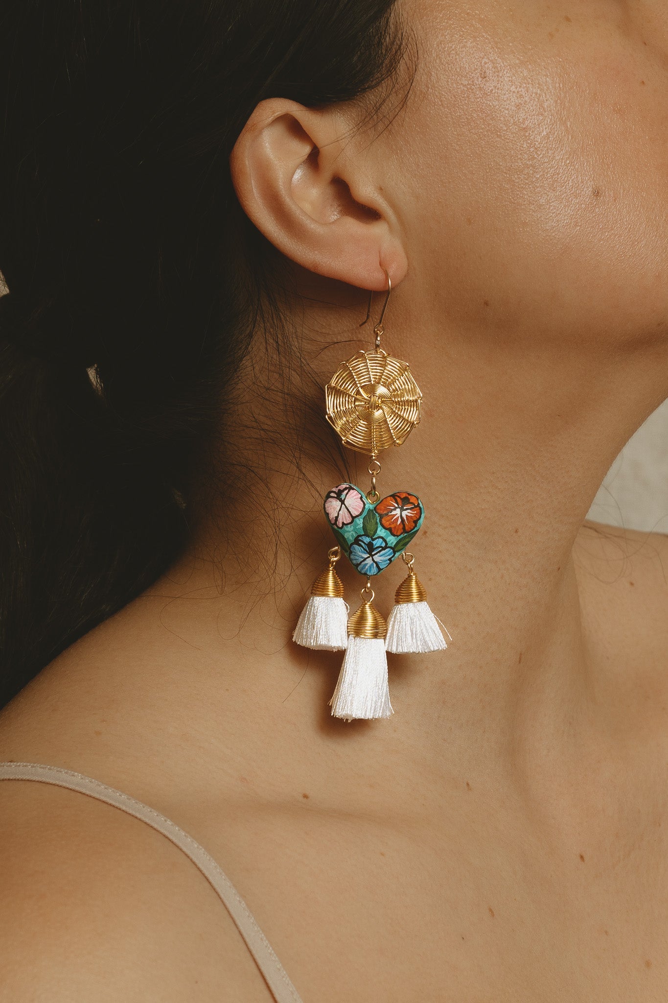 'Anahi' Copal Tassel Earrings - Cadena Collective