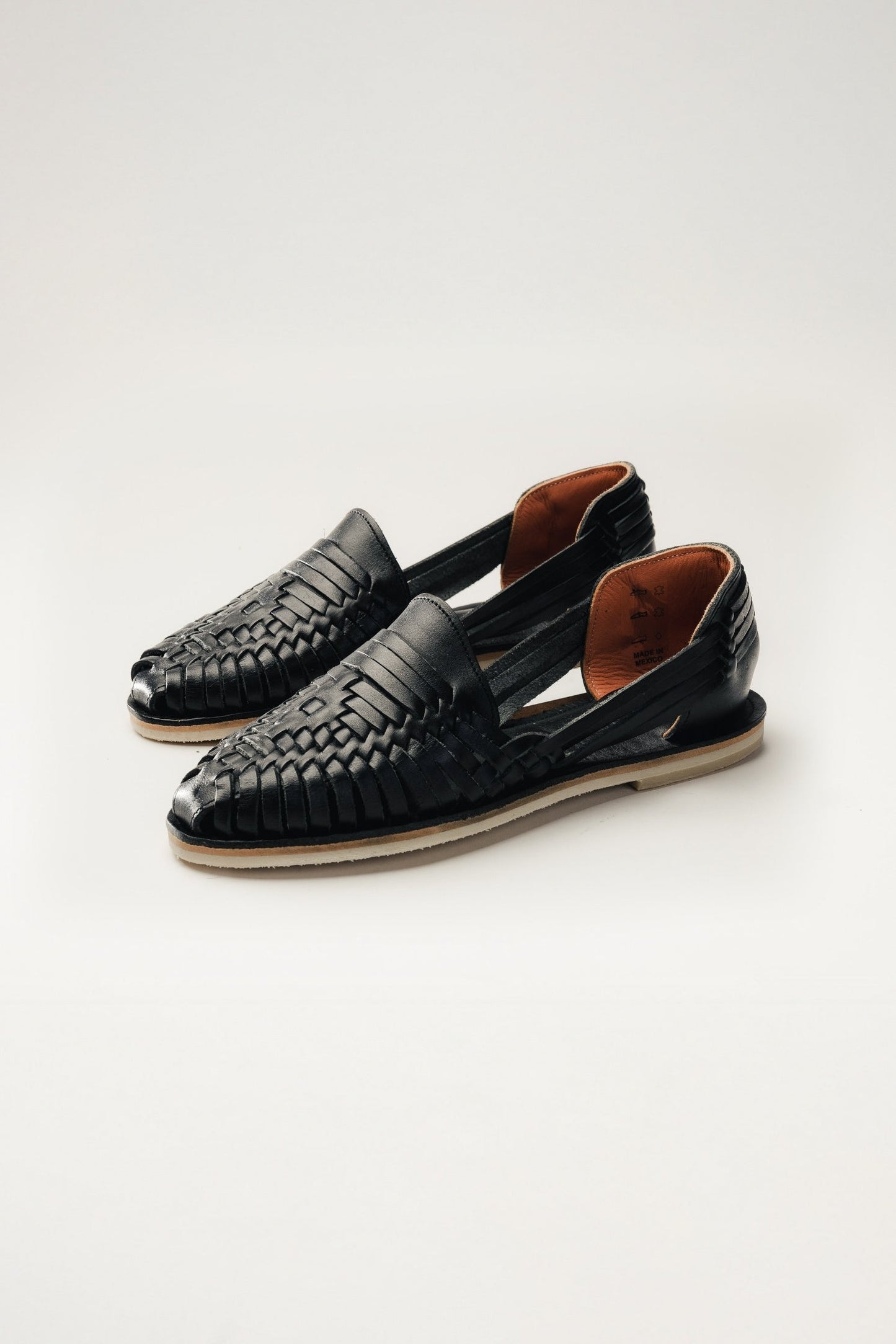 Andy Leather Huarache Sandal - Black - Cadena Collective