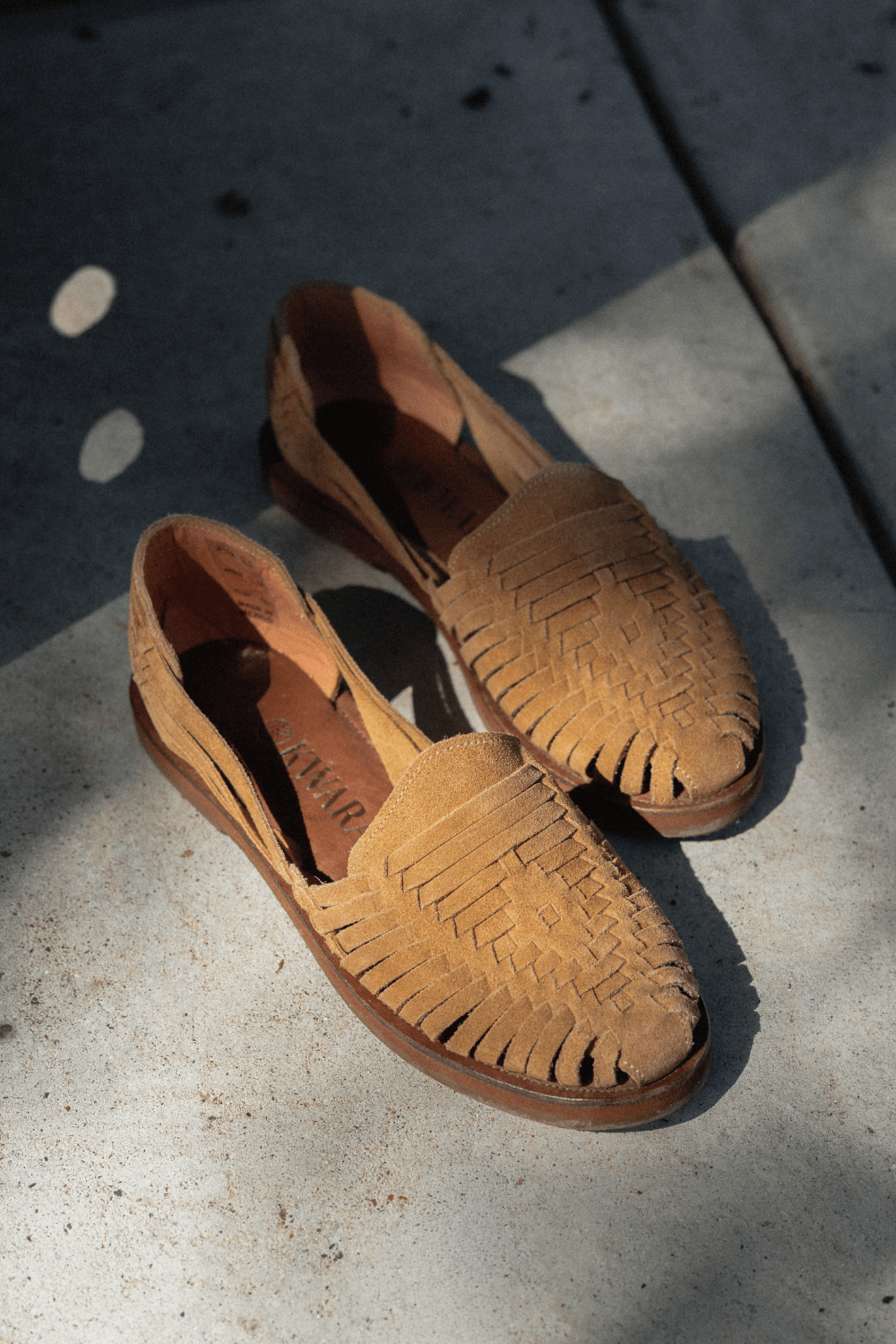 Andy Suede Huarache Sandal - Camel - Cadena Collective